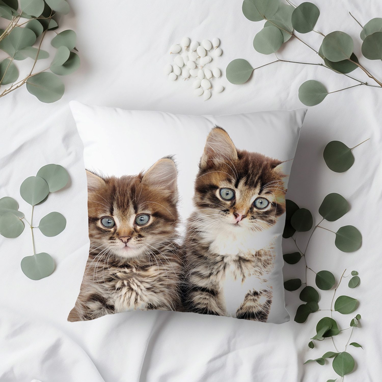 queence Sierkussen Patrick Kussenhoes, katten, dierenmotief, schattig, speels, huisdieren, decoratief (1 stuk)