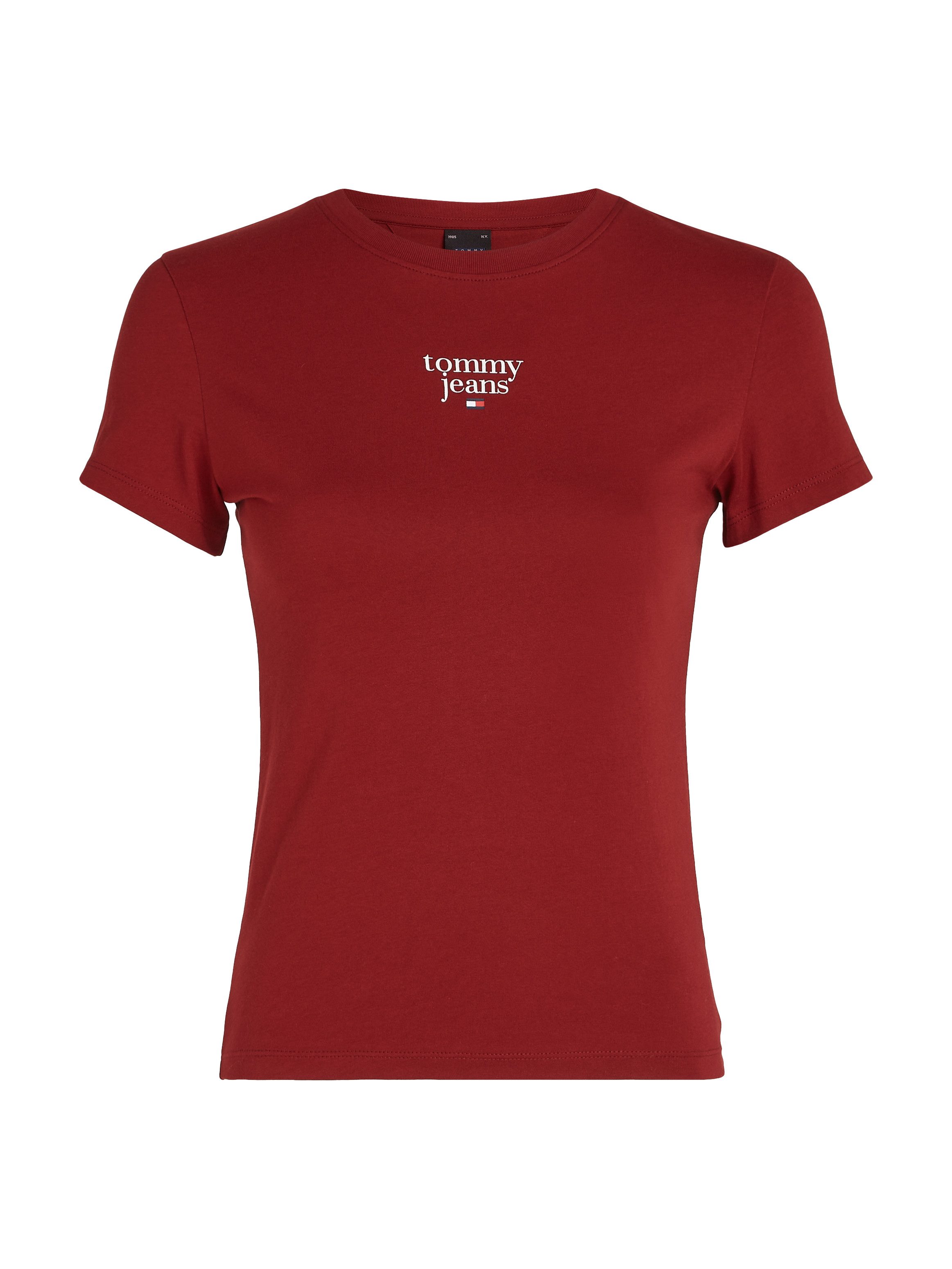 Tommy Jeans Curve T-shirt TJW SLIM ESSENTIAL LOGO1 TEE EXT in grote maten met logo-opschrift