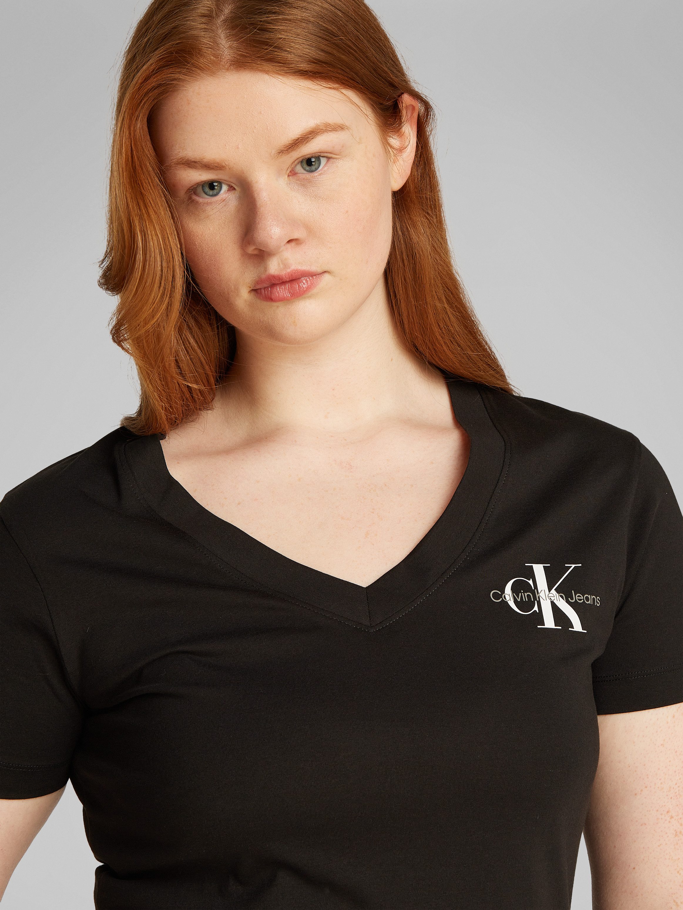 Calvin Klein Jeans Plus T-shirt PLUS 2-PACK MONOLOGO V-NECK TEE (set, 2-delig, 2)