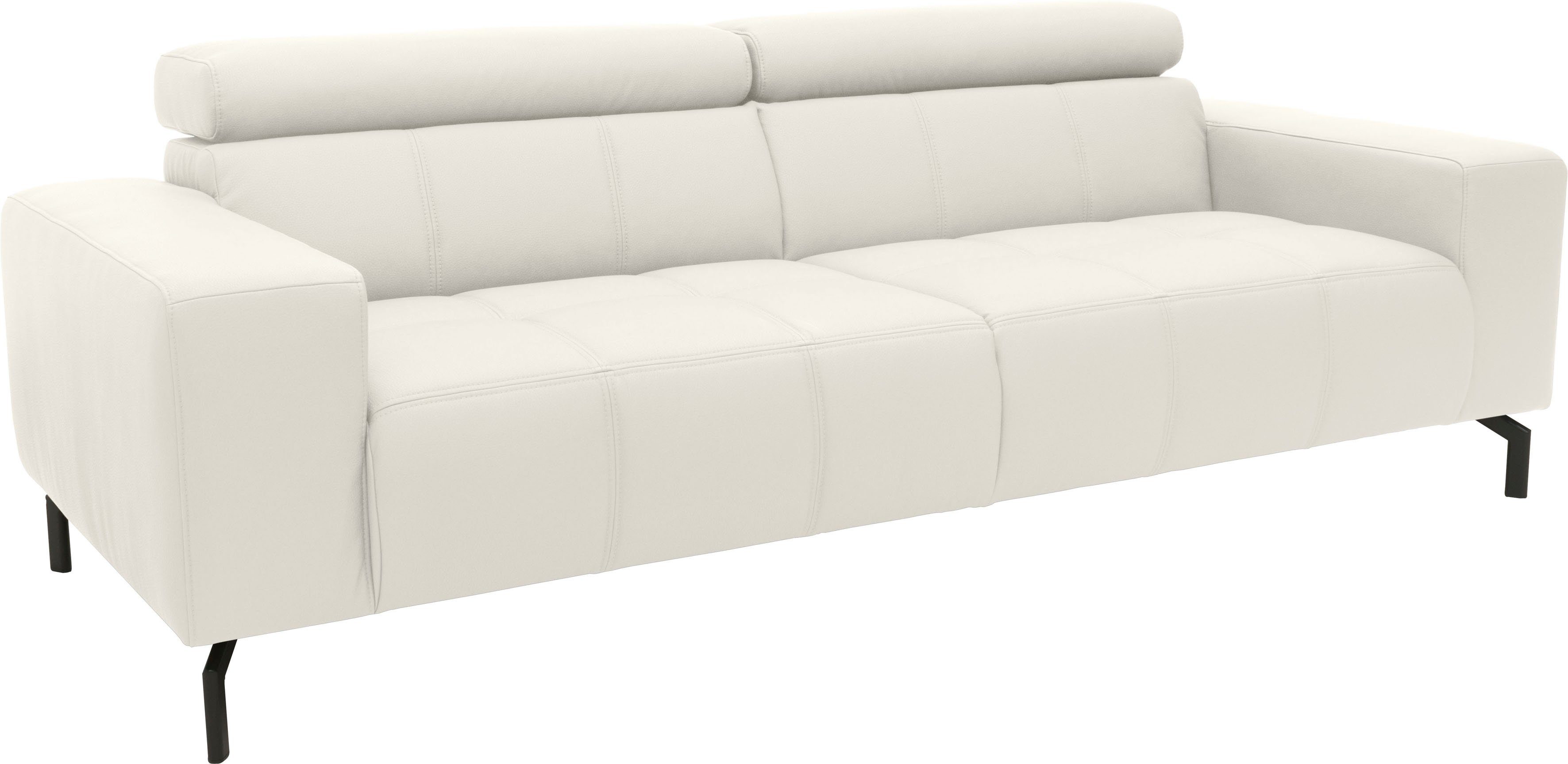 DOMO collection 2,5-zitsbank Cunelli tijdloos en elegant, moderne zitnaden als designelement,
