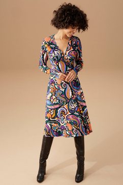 aniston casual jerseyjurk met kleurrijk, grafisch bloemen- en paisleydessin - nieuwe collectie multicolor