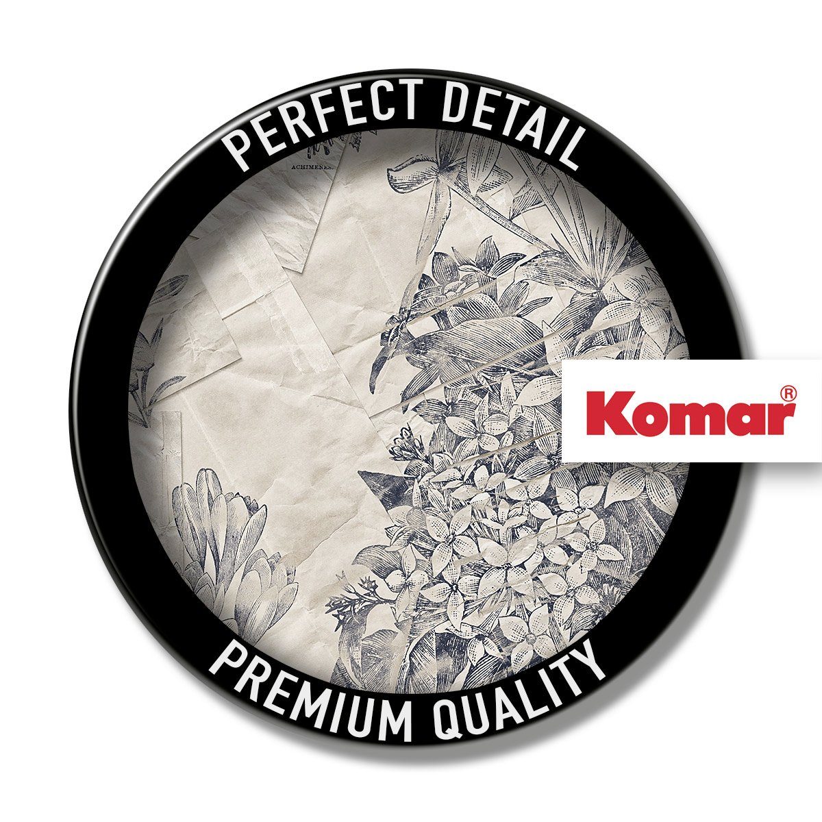 Komar Fotobehang Digitale print vlies - Botanical Papers - Afmeting 300 x 280 cm (1 stuk)