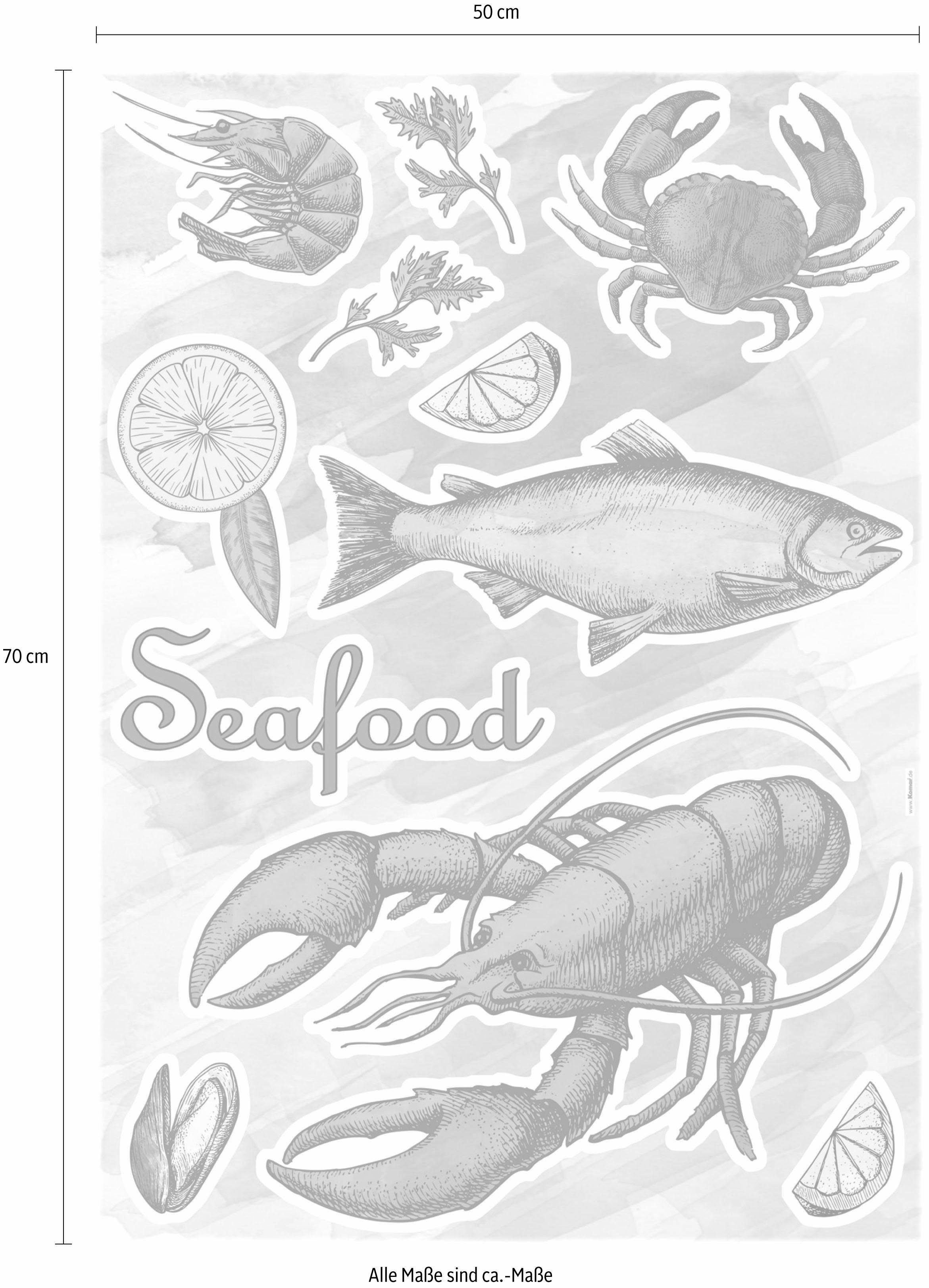 Komar Wandfolie Seafood - afm. 50 x 70 cm