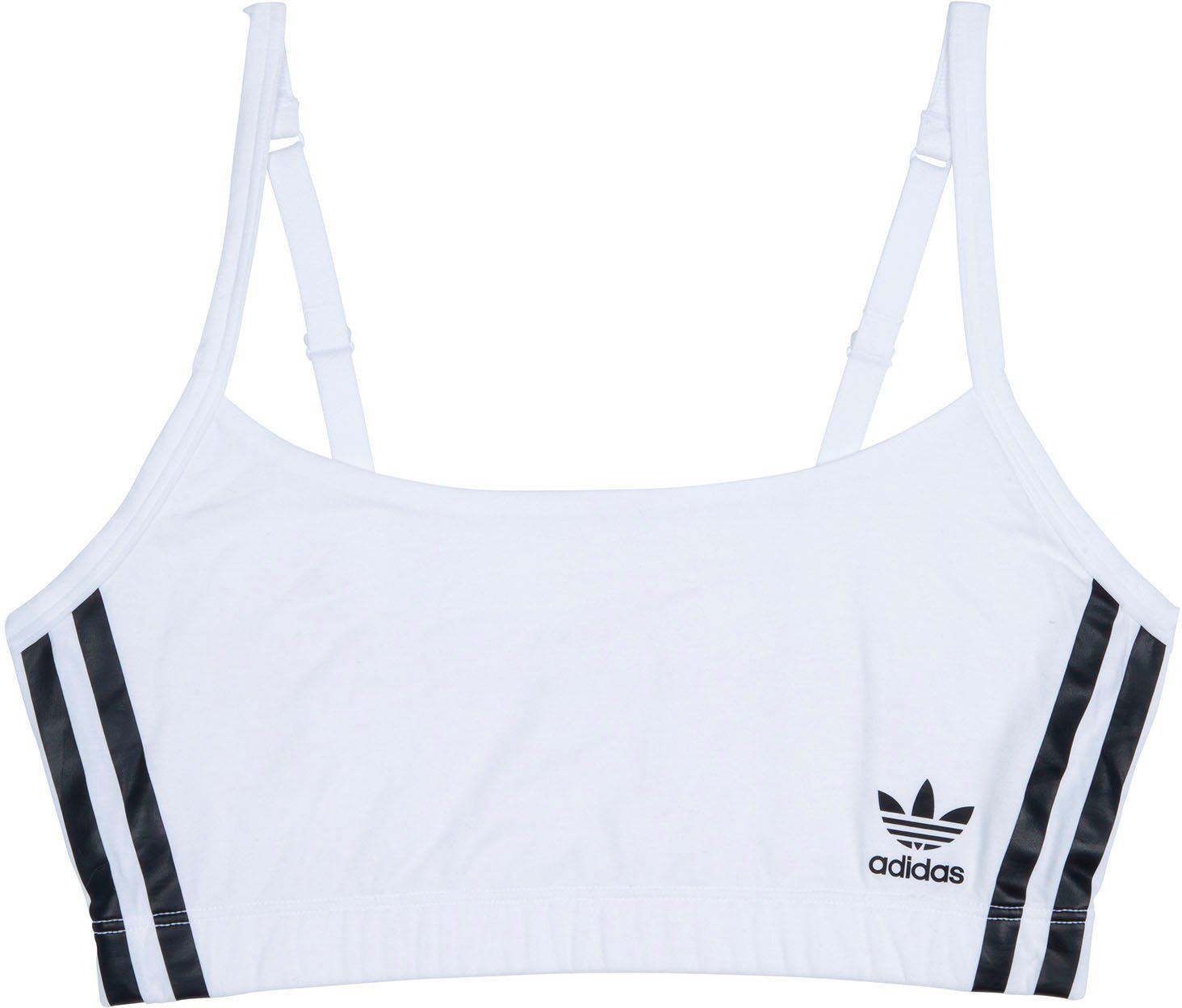 adidas Originals Beugelloze-bh Comfort Flex Cotton met kenmerkend 3-strepen ontwerp