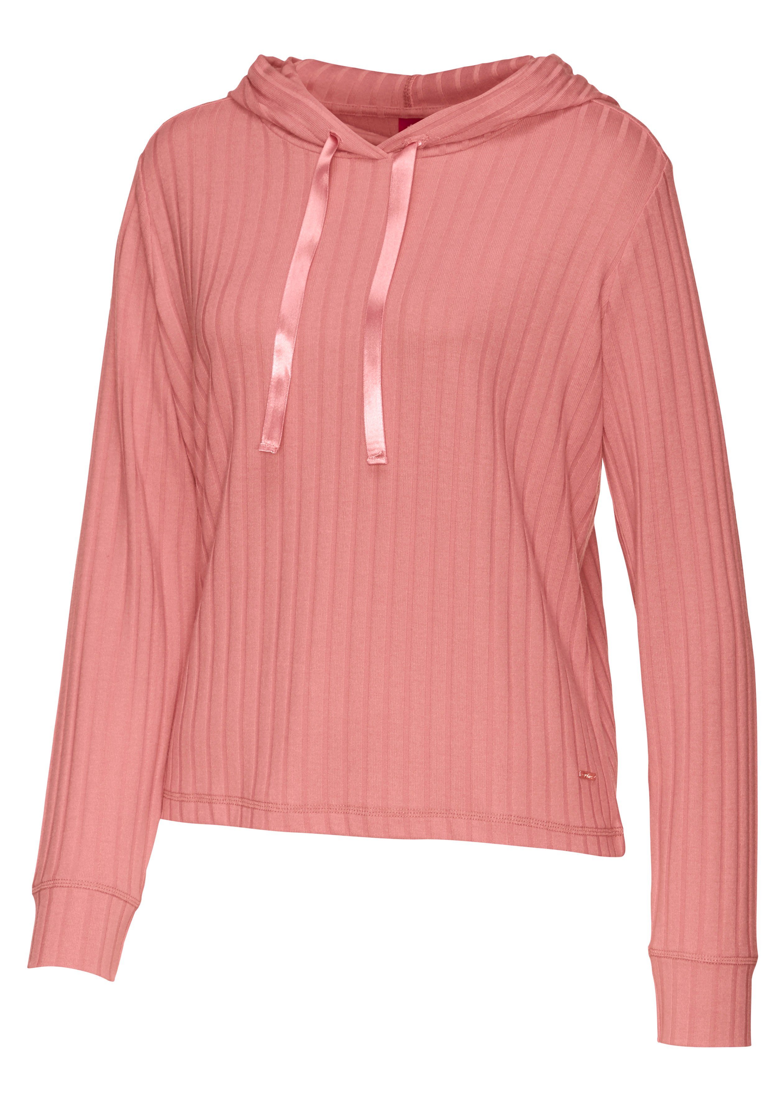 s.Oliver RED LABEL Beachwear Shirt met lange mouwen Capuchon met satijnband