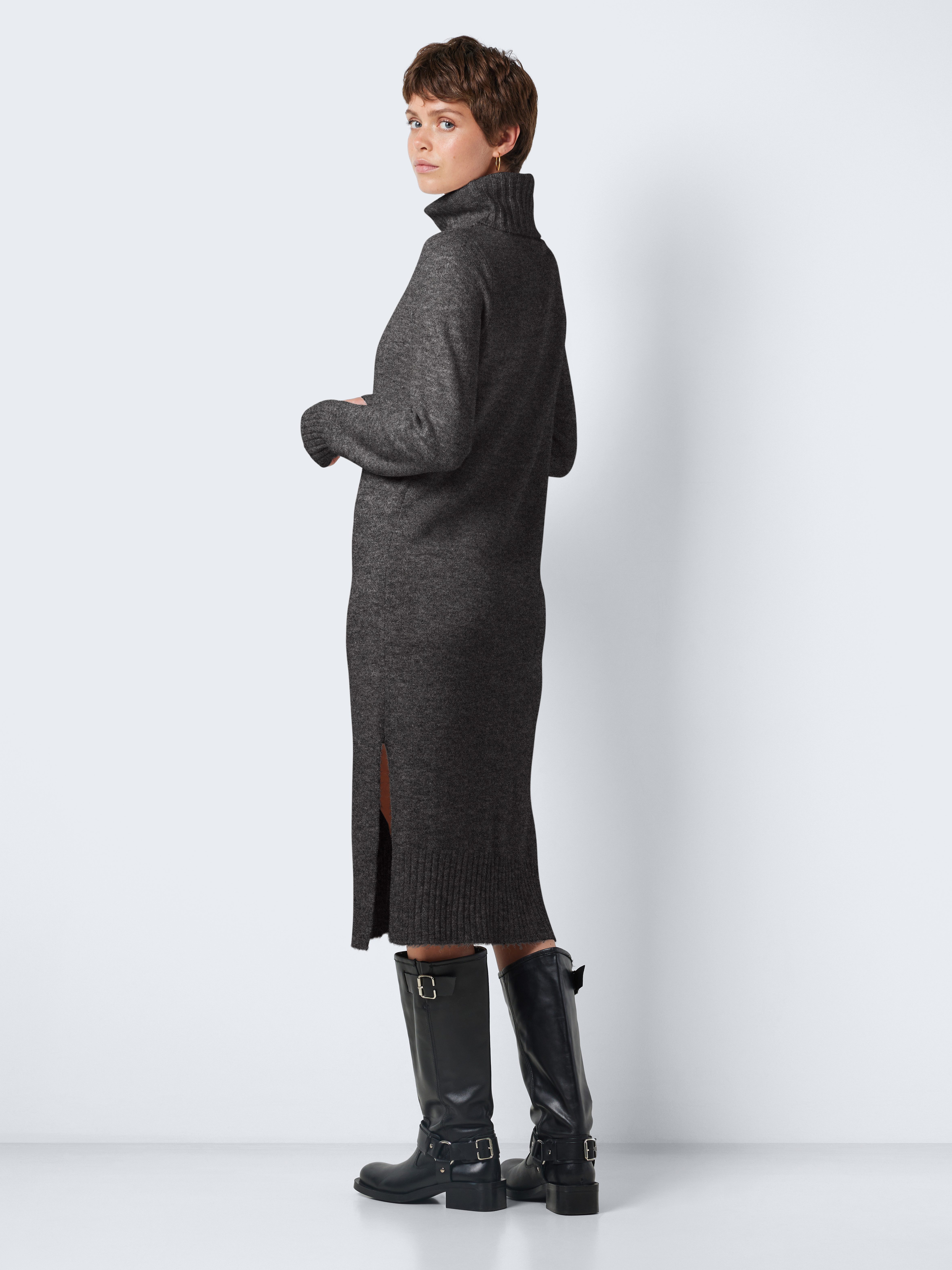 Noisy may Gebreide jurk NMVIOLA L/S ROLLNECK KNIT DRESS FWD NOOS