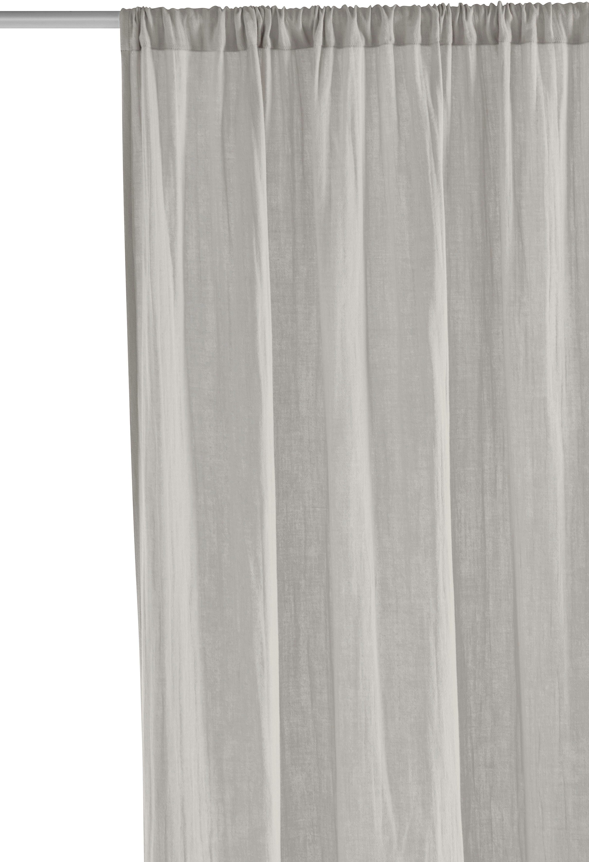 LeGer Home by Lena Gercke Gordijn Hevin, mousseline gordijn, ondoorzichtige vitrage natuurlijke, moderne gordijn in mooie mousseline-look (1 stuk)