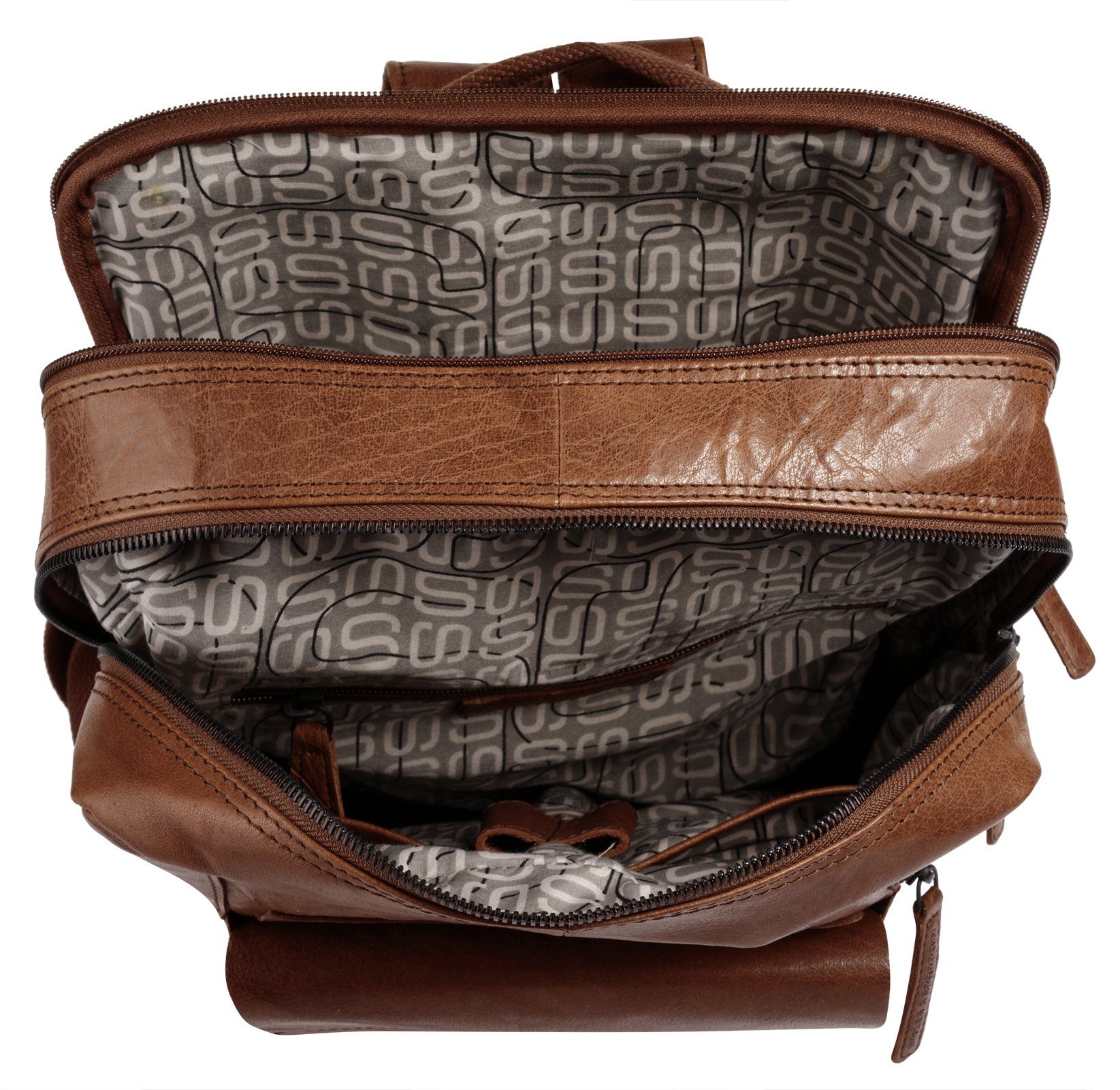 Spikes & Sparrow Laptoprugzak echt leder