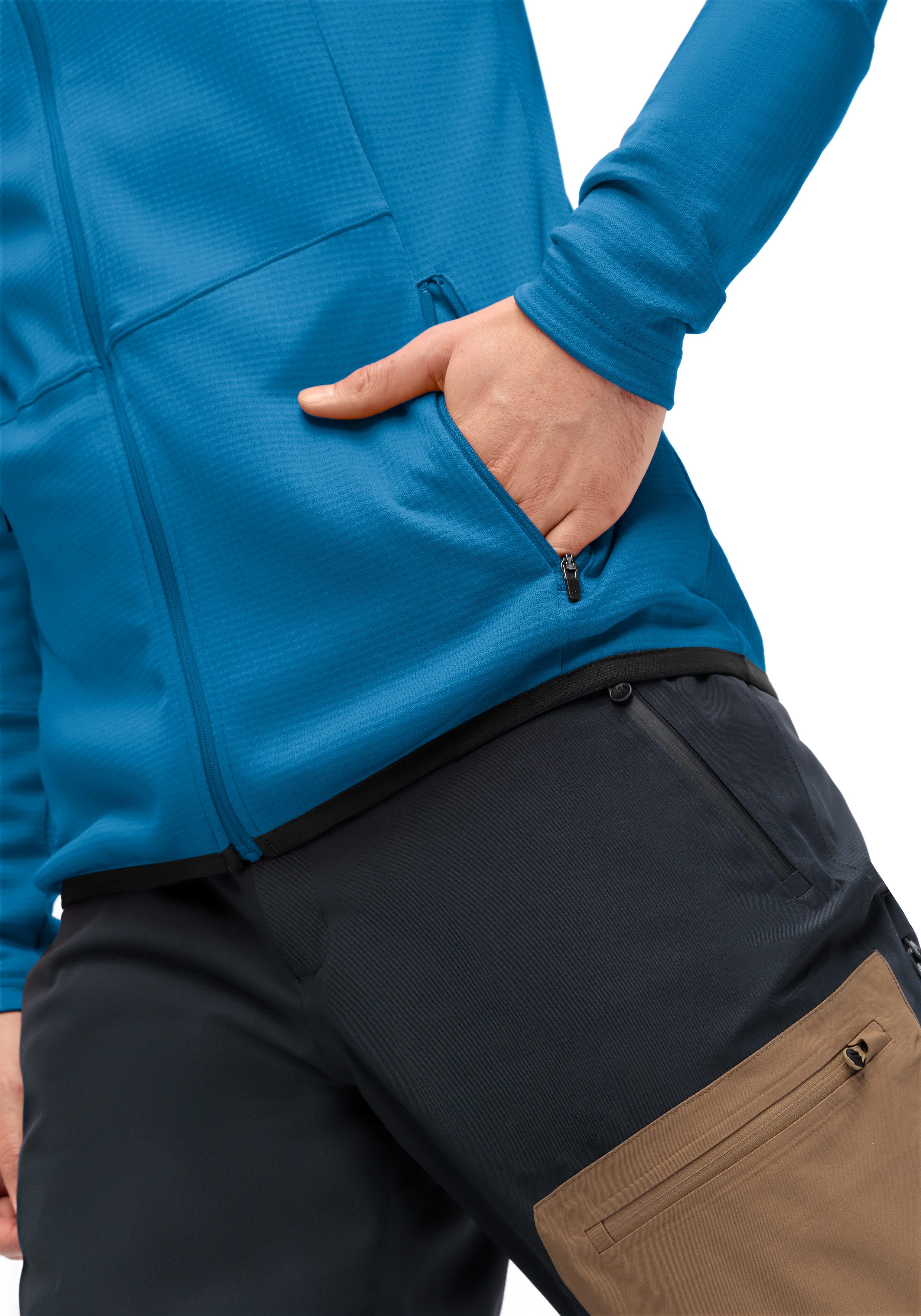 Maier Sports Fleecejack Sinaia M Heren midlayer, ademend en sneldrogend, slim fit