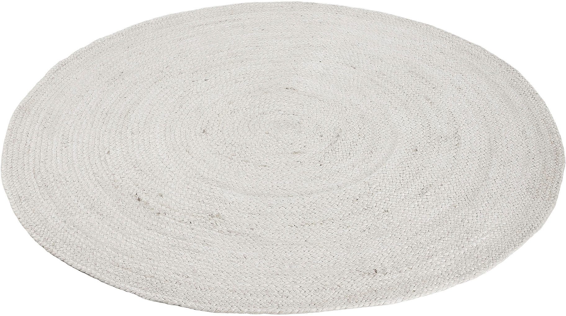 carpetfine Vloerkleed Nele jute-vloerkleed natuurmateriaal gevlochten tweezijdig te gebruiken kleed van 100% jute, in rond en ovaal, vele maten