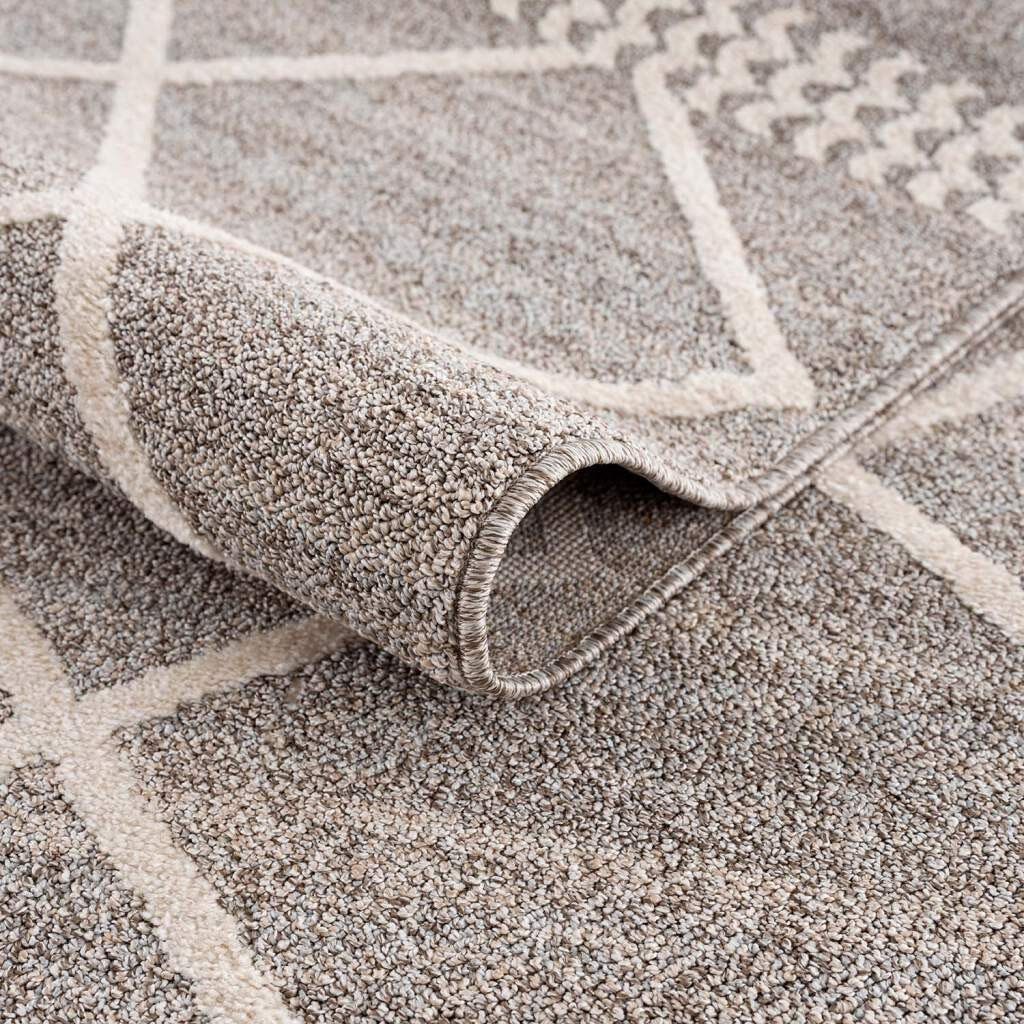 Carpet City Vloerkleed Art 2645 Korte pool, ruiten-look, ideaal voor hal & entree