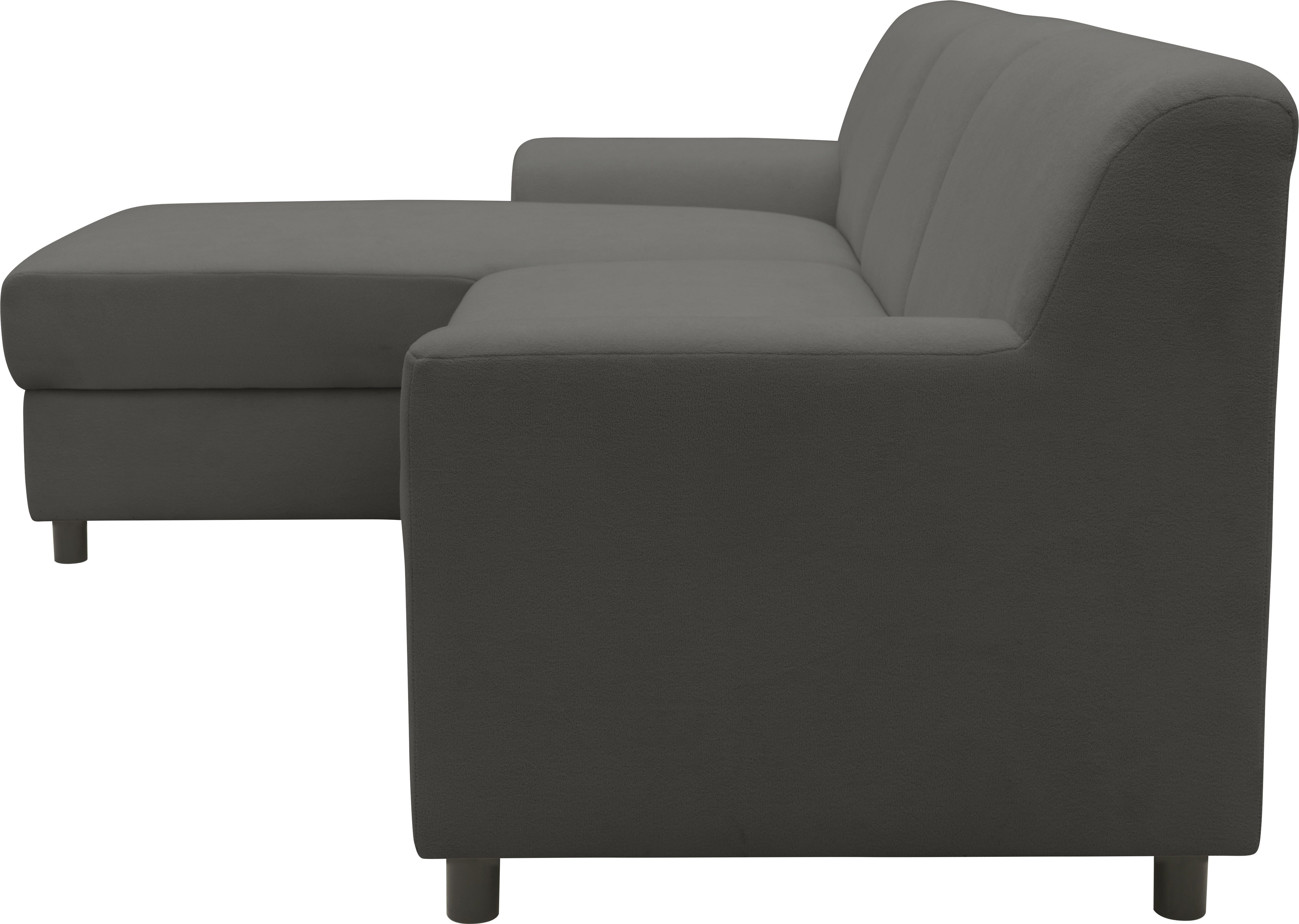 INOSIGN Hoekbank Turah 2, L-vorm, in Cord en waterafstotende microvezel, Vering B/D/H: 241/146/79 cm, incl. sierkussen, optioneel met bedfunctie