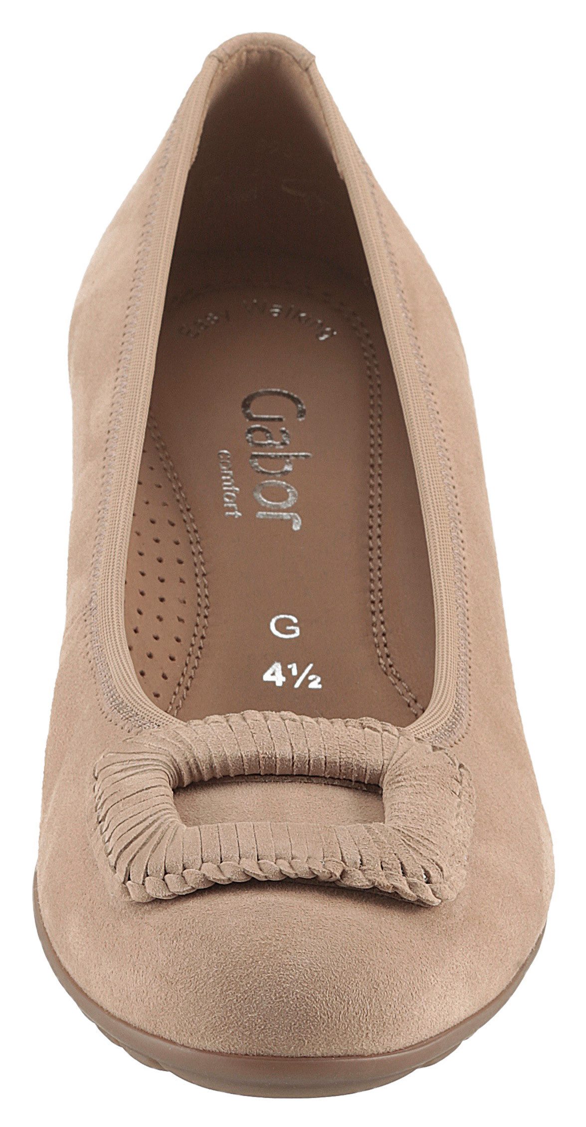 Gabor Ballerina's Florence , comfort schoen, zakelijke schoen, elastische afwerking, comfortbreedte g (= breed)