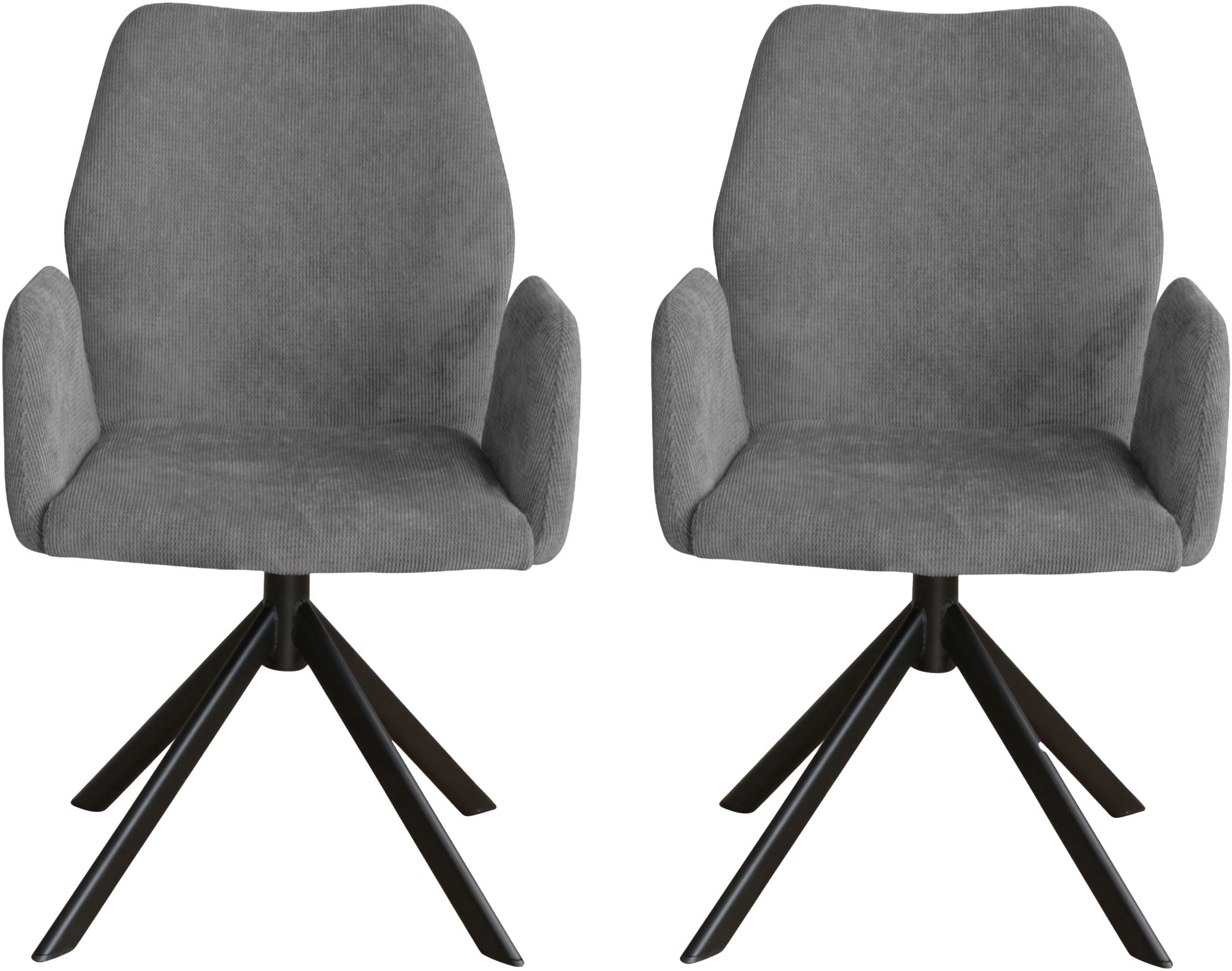 Home affaire Stoel met armleuningen Hacienda moderne cordbekleding (set)