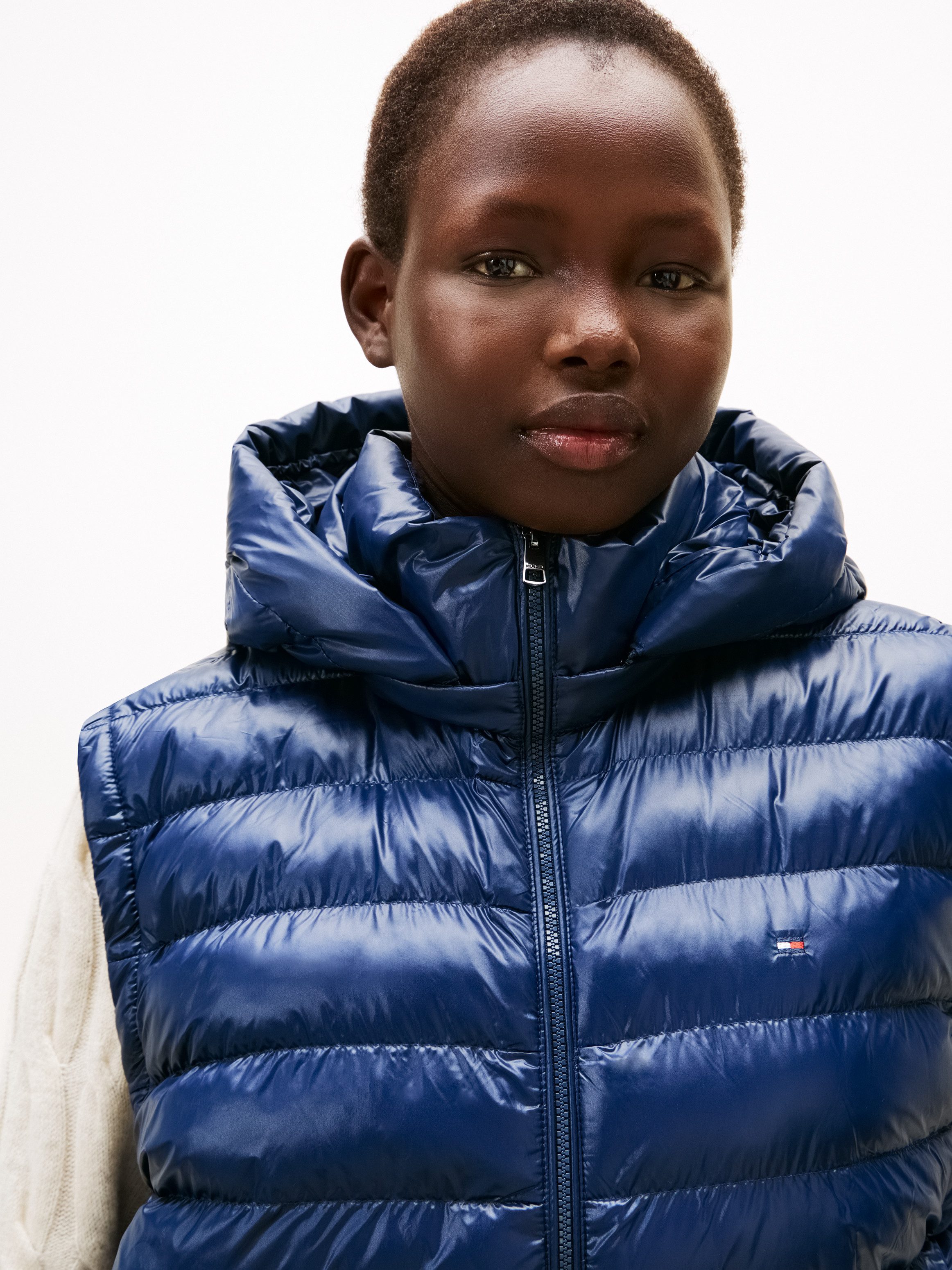 Tommy Hilfiger Curve Bodywarmer CRV LW PADDED SLIM VEST in grote maten, met capuchon