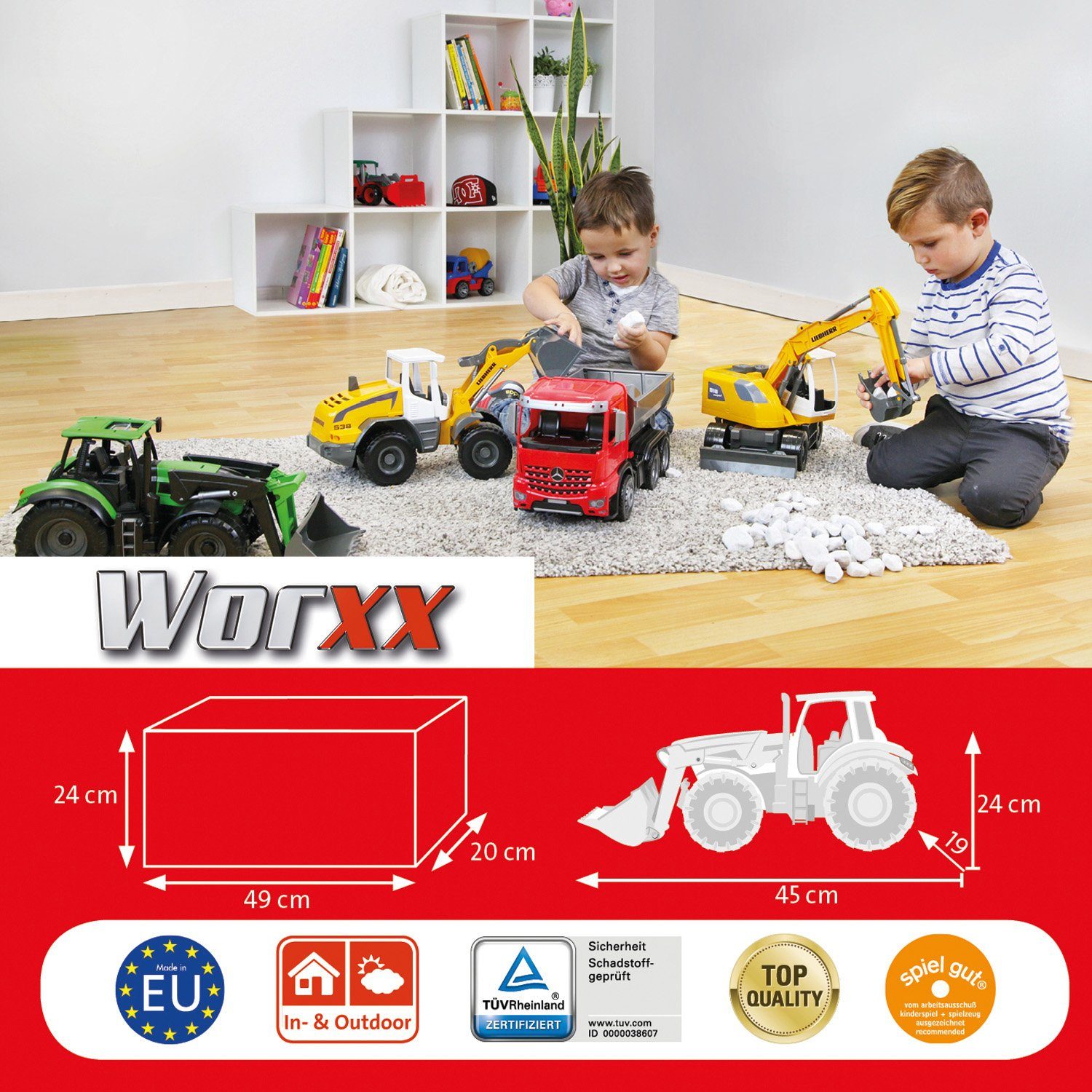 Lena® Speelgoed-tractor Worxx, Deutz 7250 TTV Agrotron