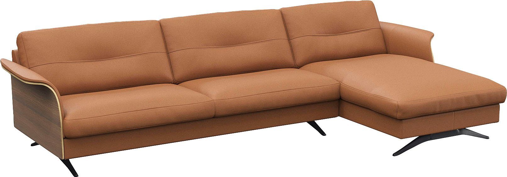 FLEXLUX Hoekbank Glow, super comfortabel door hoogwaardige zitconstructie met binnenvering, L-vorm