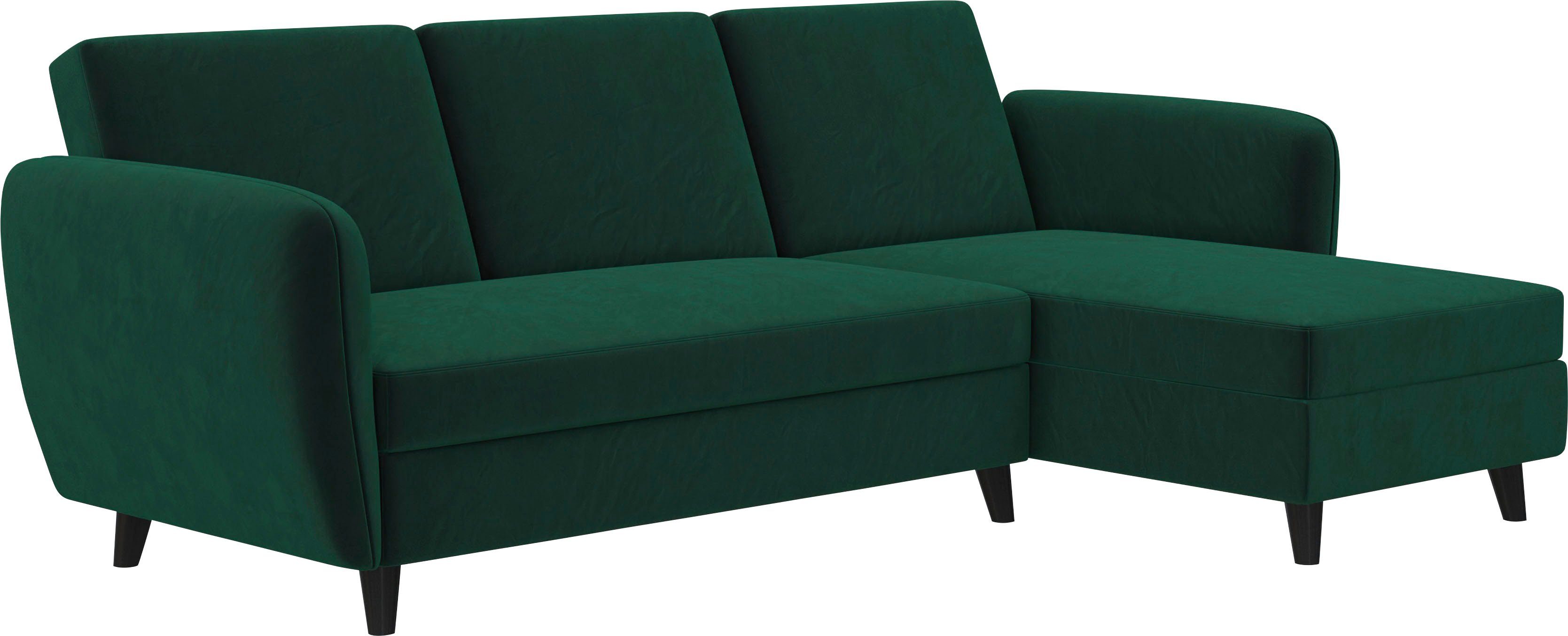 Dorel Home Hoekbank Perry, L-vorm Rugleuning, verschillende kleurvarianten, zithoogte 43 cm, breedte 219 cm