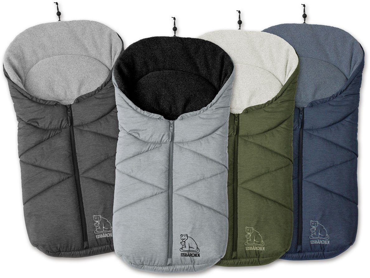 Heitmann Felle Voetenzak Eisbärchen - Kleine wintervoetsak fleece met fleece-voering, voor babyzitje, kinderwagen enz
