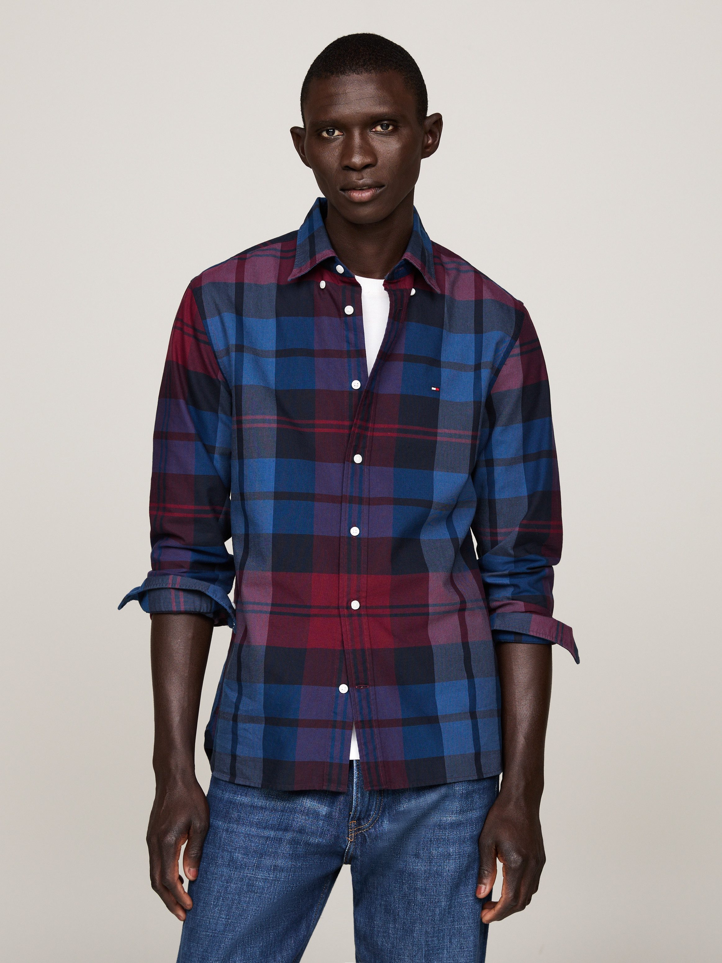Tommy Hilfiger Overhemd met lange mouwen OXFORD BLACKWATCH CHK RF SHIRT