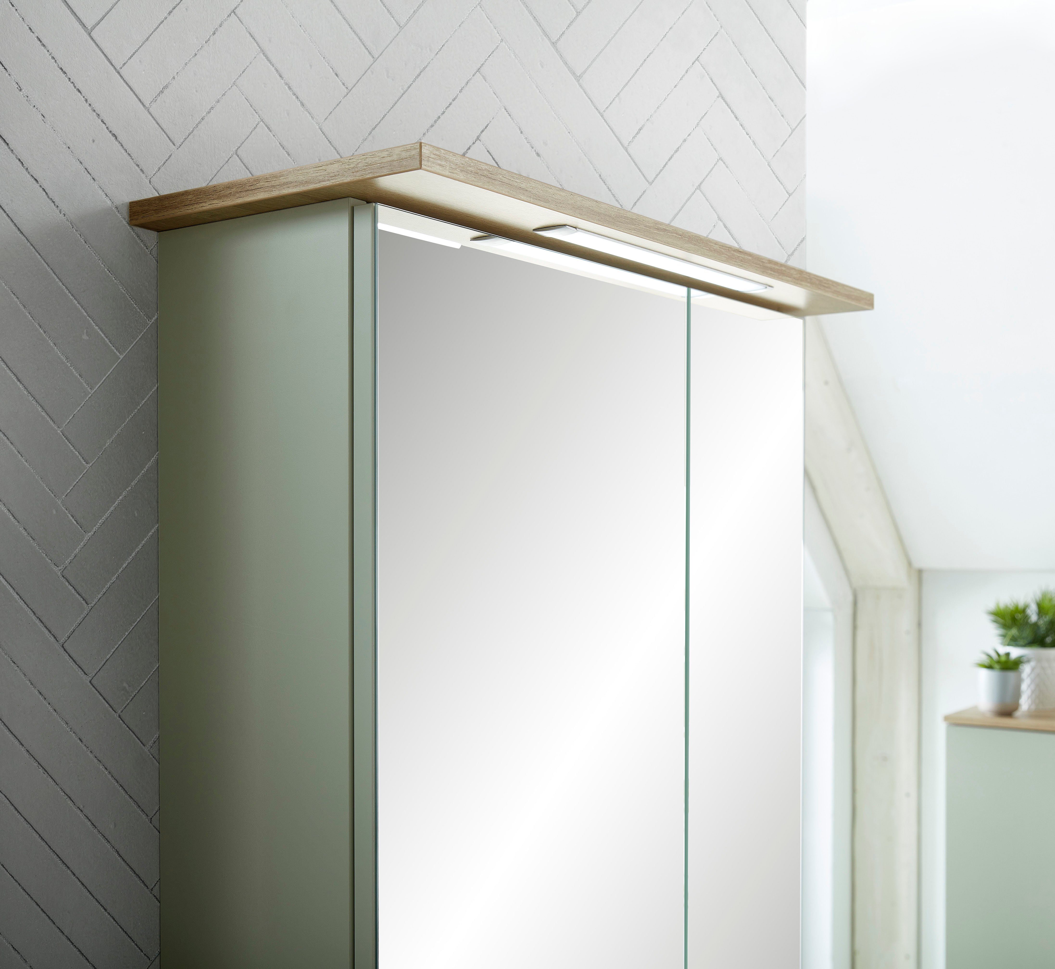 Saphir Spiegelkast Quickset 963 Badkamermeubel, 2 spiegeldeuren, 2 legplanken, 60 cm breed