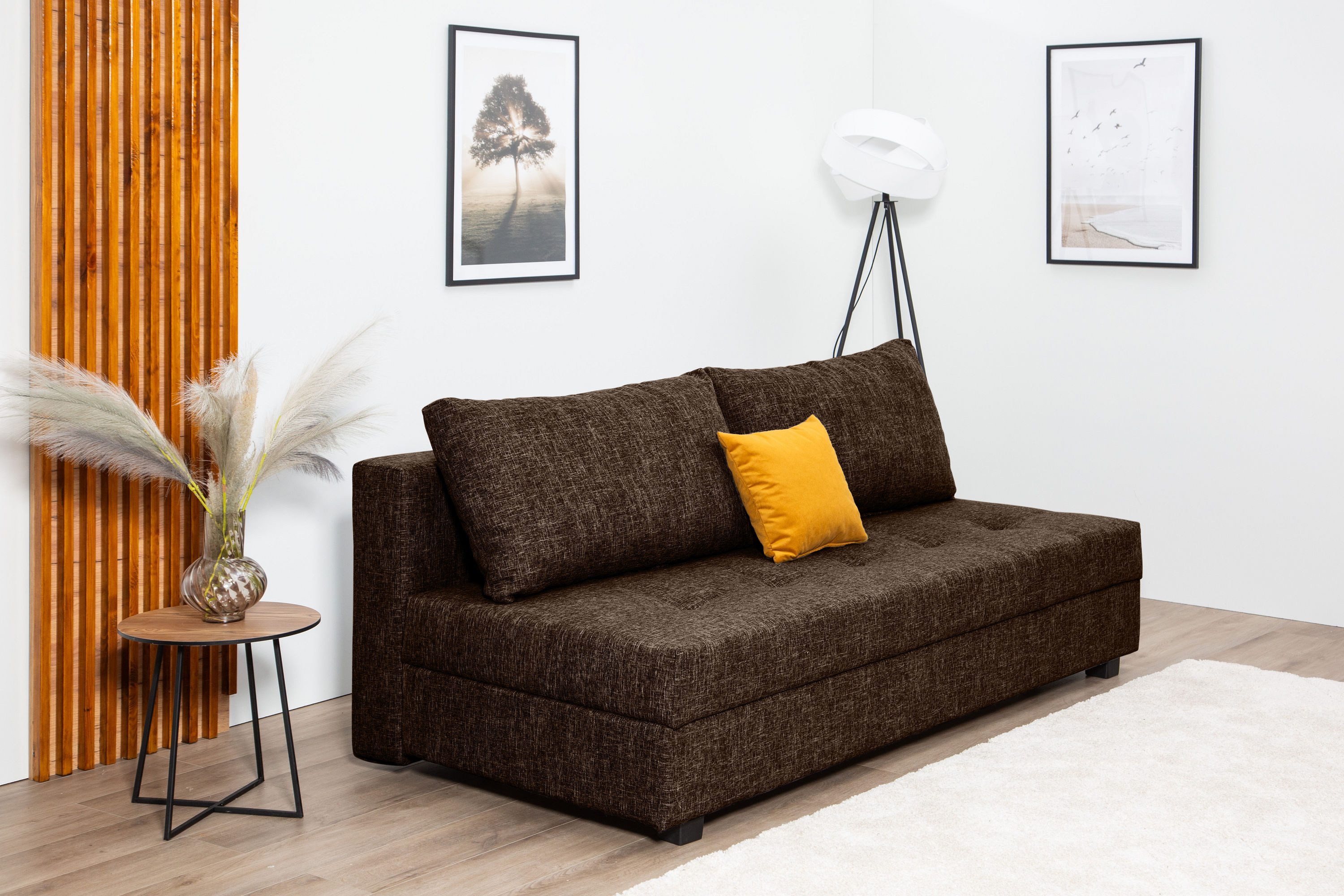 COLLECTION AB Slaapbank DARIA inclusief slaapfunctie en bedlade Slaapbank, bedfunctie, bedlade, inclusief rugkussens, veerkern