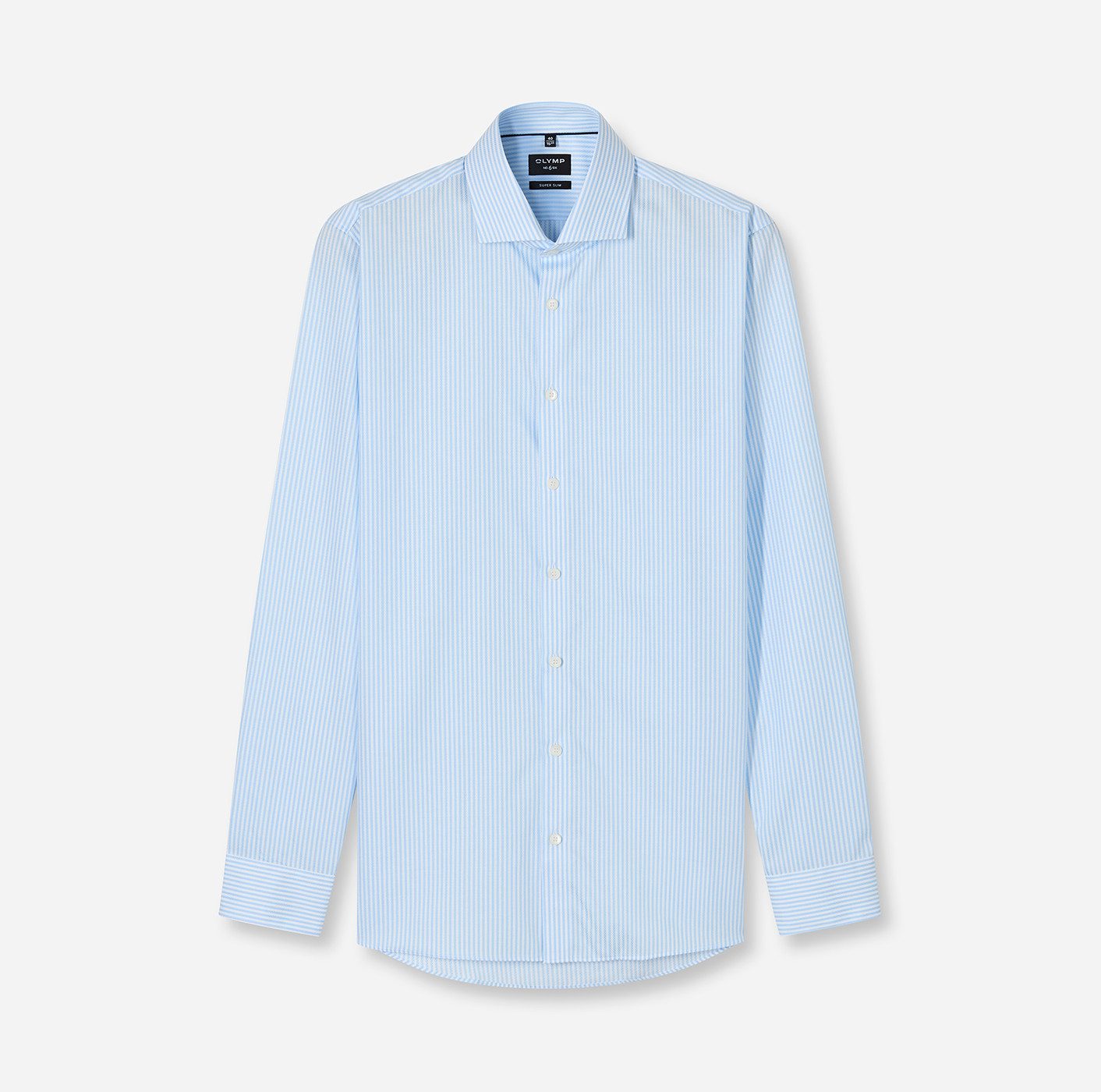 OLYMP Overhemd met lange mouwen No 6 six gestreept, zakelijk overhemd, super slim fit, royal kentkraag