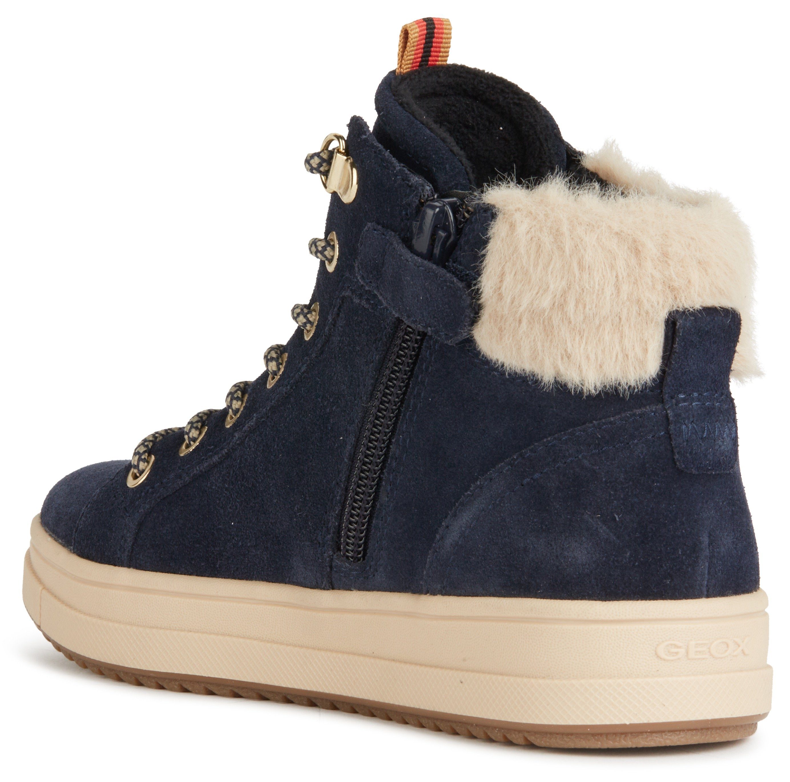 Geox Winterlaarzen J REBECCA GIRL WPF Veterschoenen, kinderlaarzen met faux bont