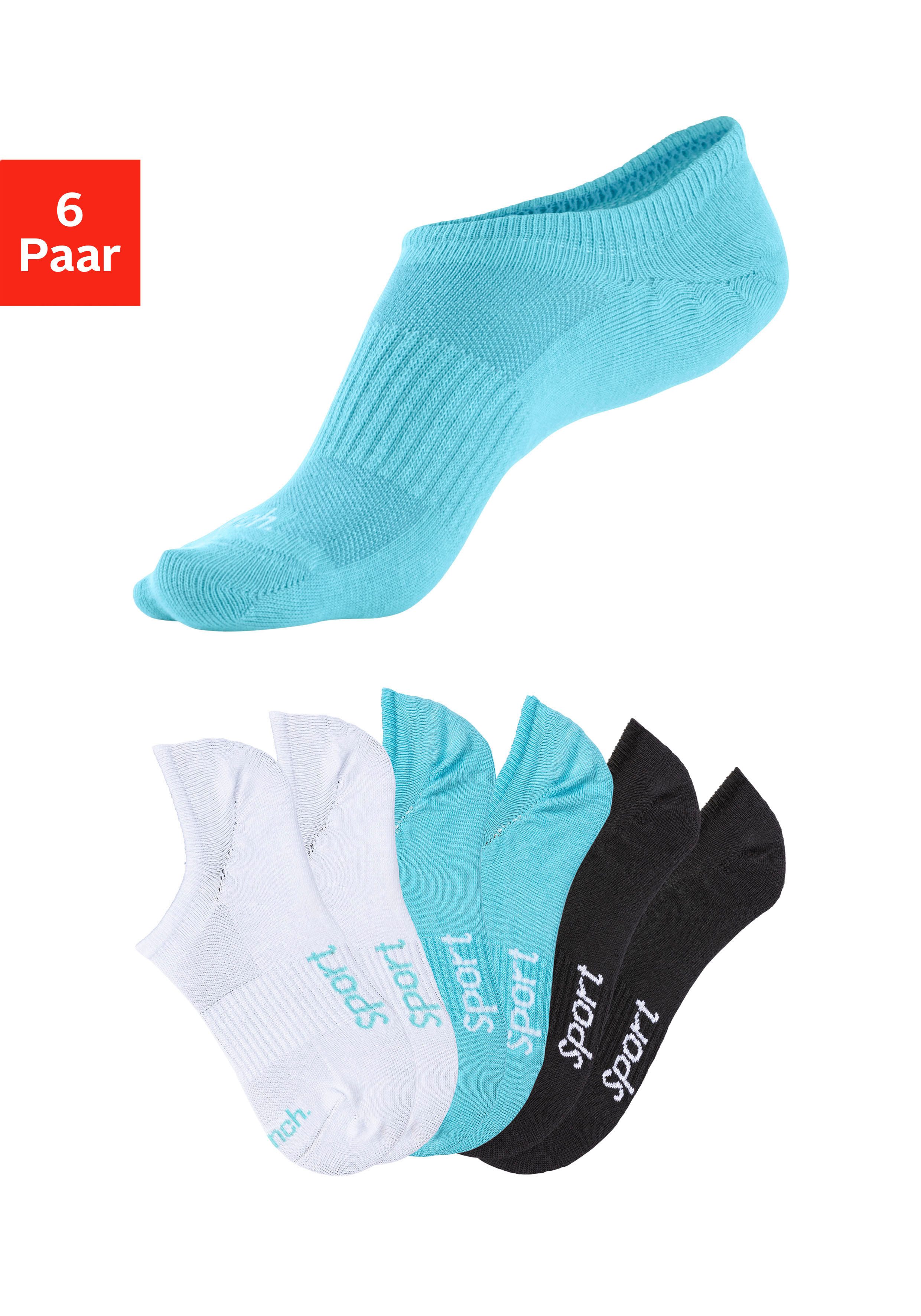 Bench. Sneakersokken Invisible niet zichtbaar in sneakers (set, 6 paar) heren sokken maat 39-42 blauw