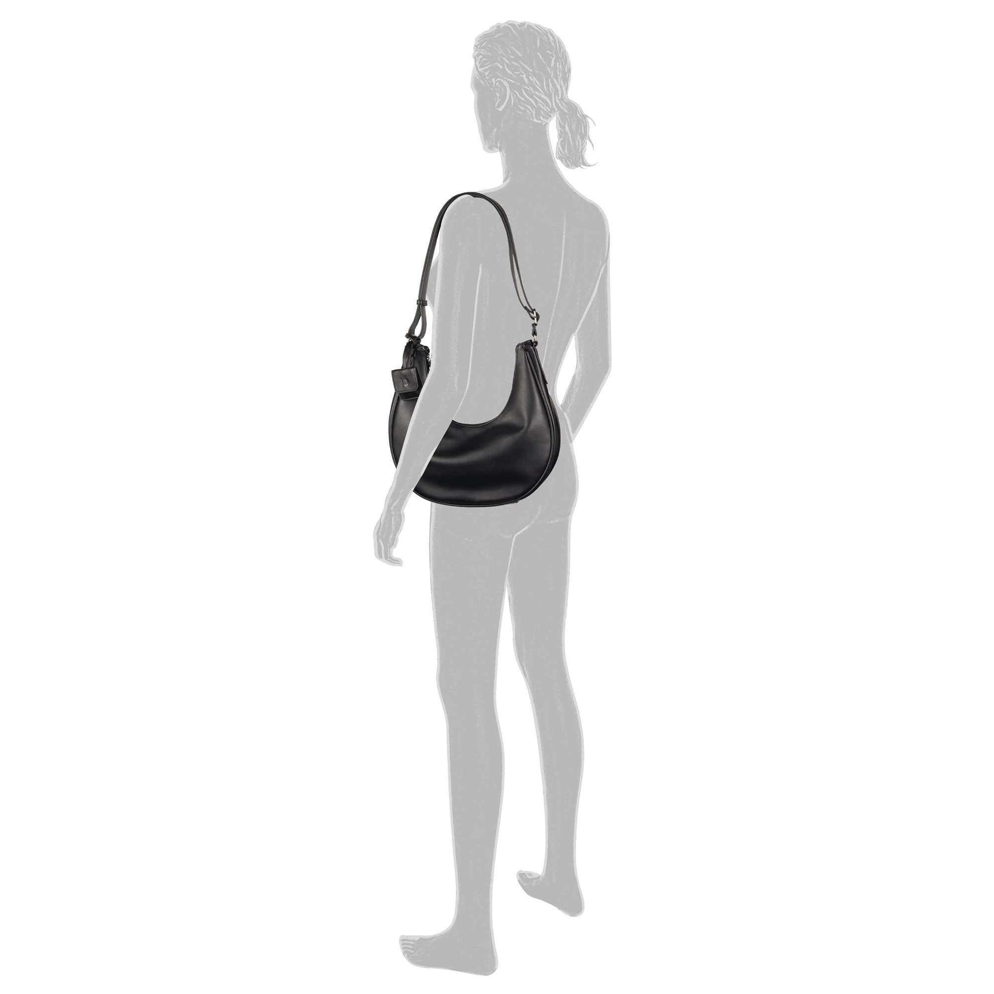 Tom Tailor Denim Hobo-tas Bena van glad imitatieleer met fijn logo en decoratieve hanger