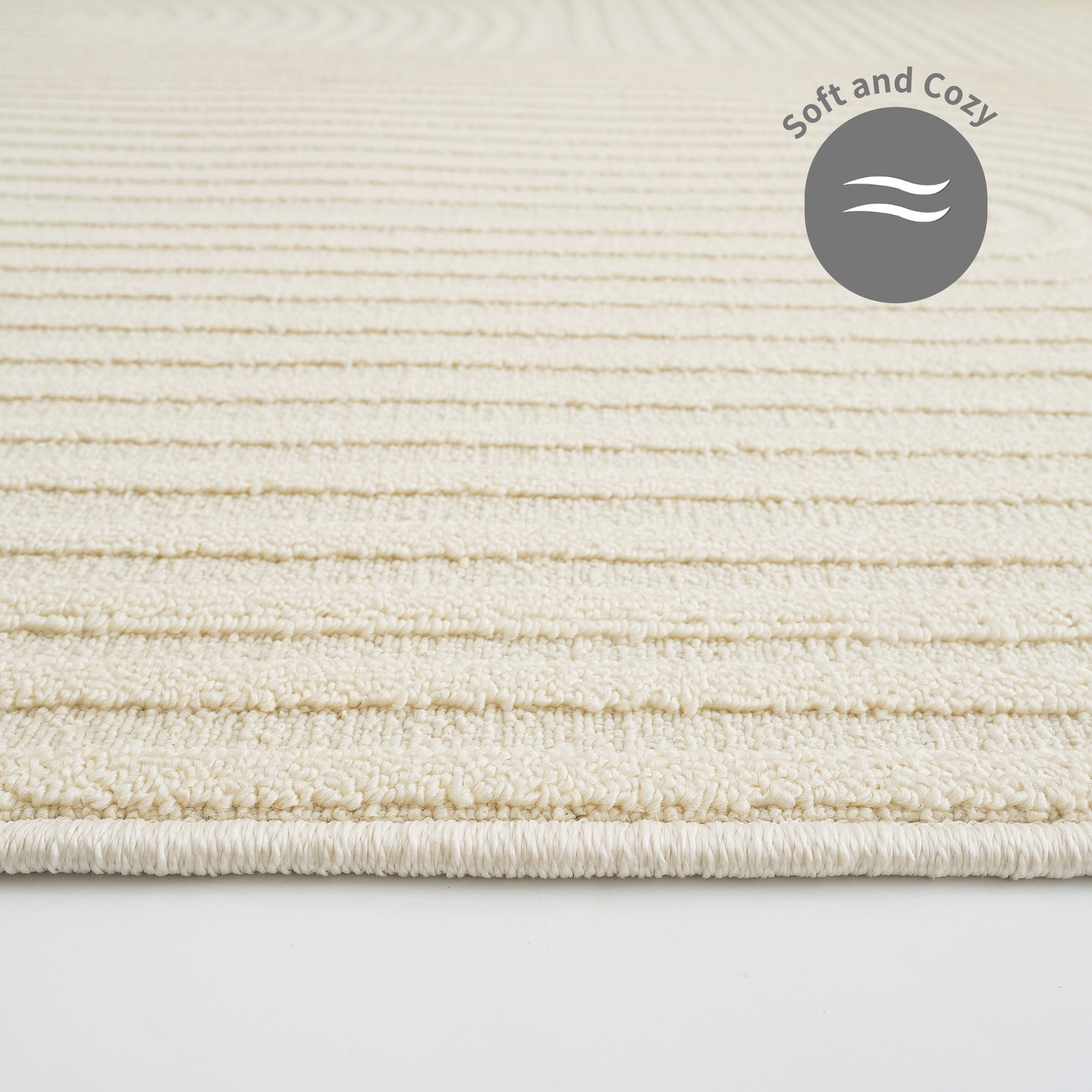 my home Vloerkleed Jola hoog-laag ontwerp, Scandi-look, Zen Boho, modern, 3D, woonkamer, slaapkamer, waterafstotend