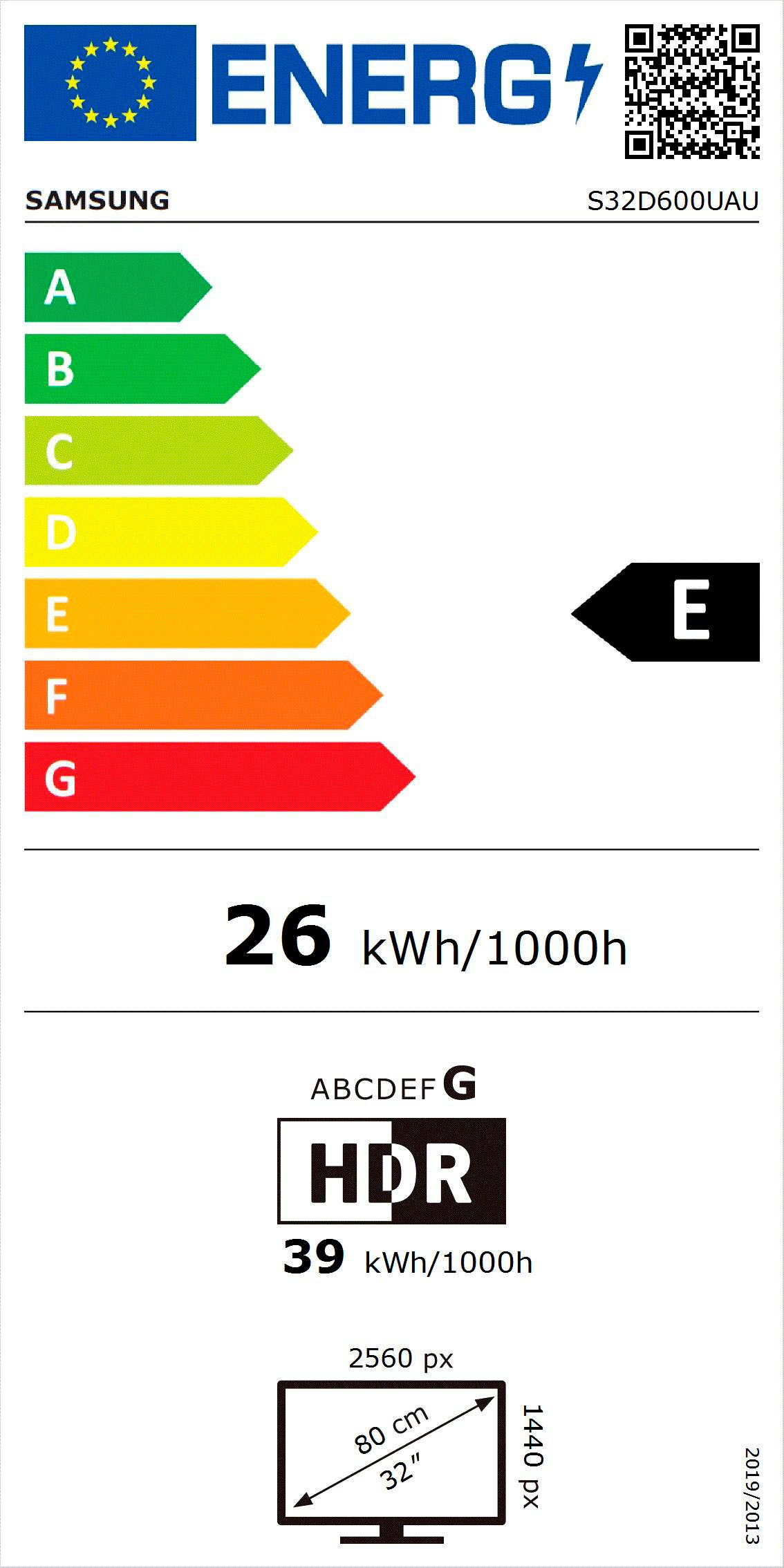 Samsung Ledscherm S32D600UAU, 80 cm / 32", QHD