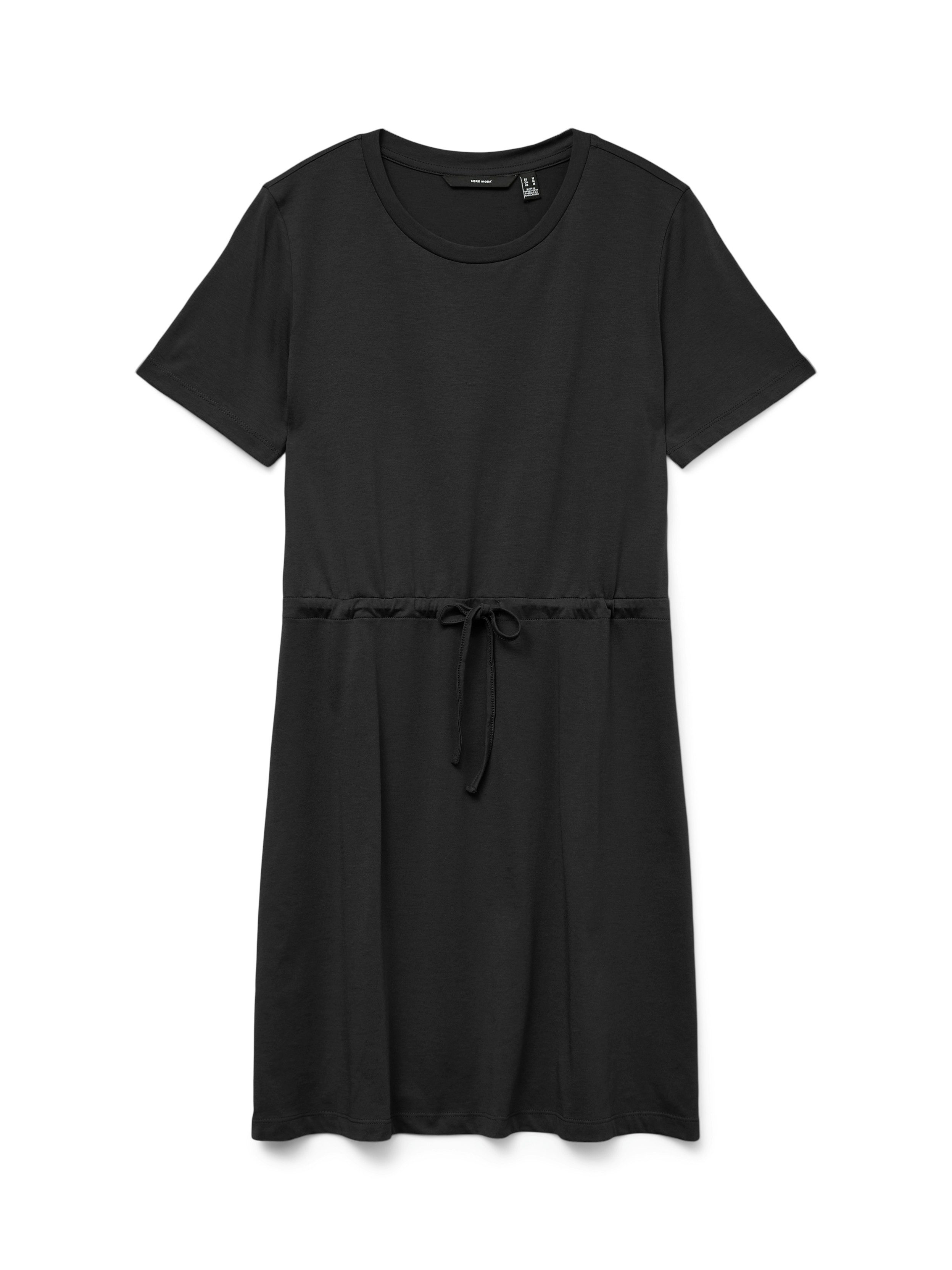 Vero Moda Shirtjurk VMLUNA SS SHORT STRING DRESS JRS NOOS