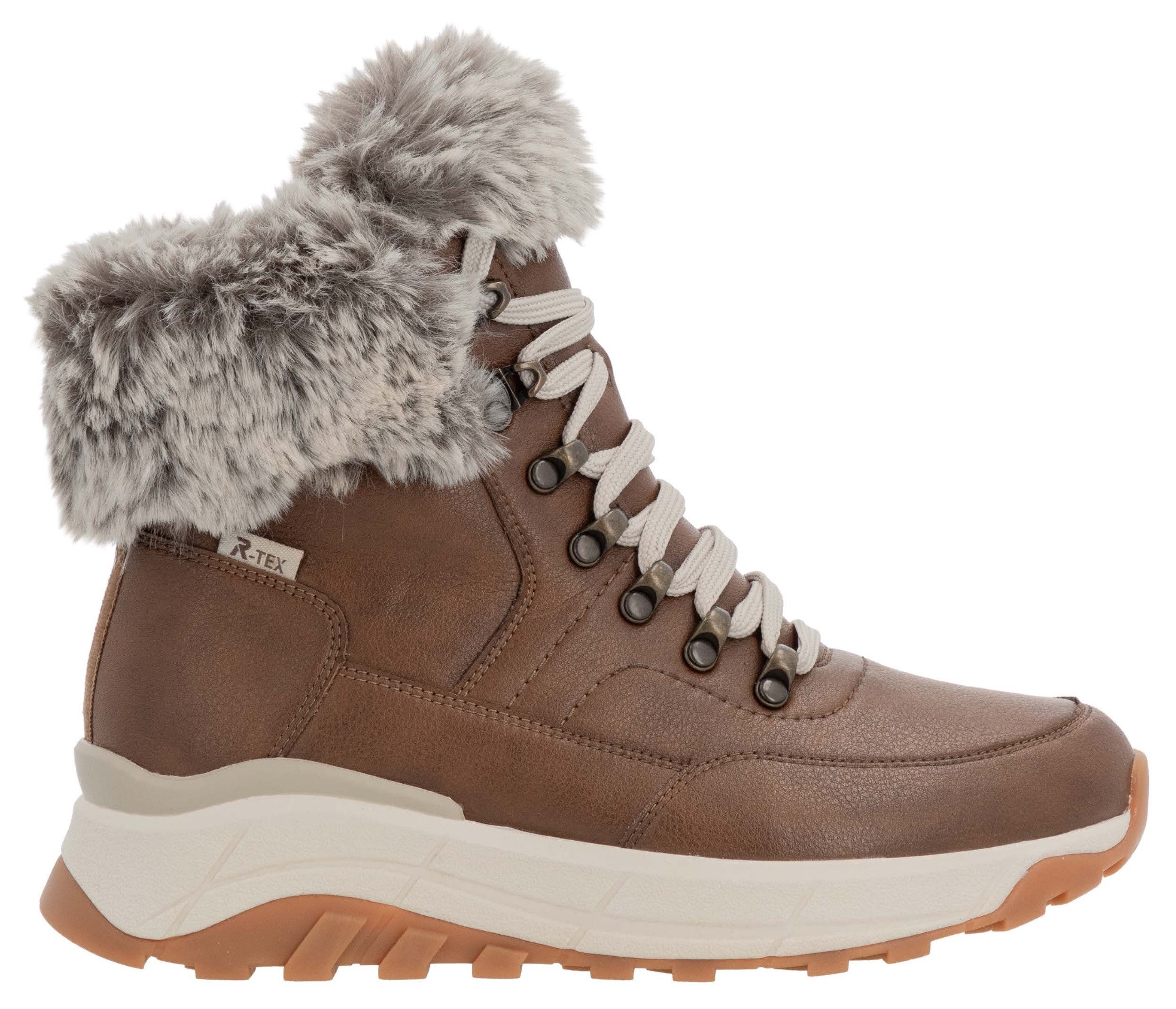 Rieker EVOLUTION Winterlaarzen Hightop sneakers, veterschoenen, winterlaarzen met lamswolvoering