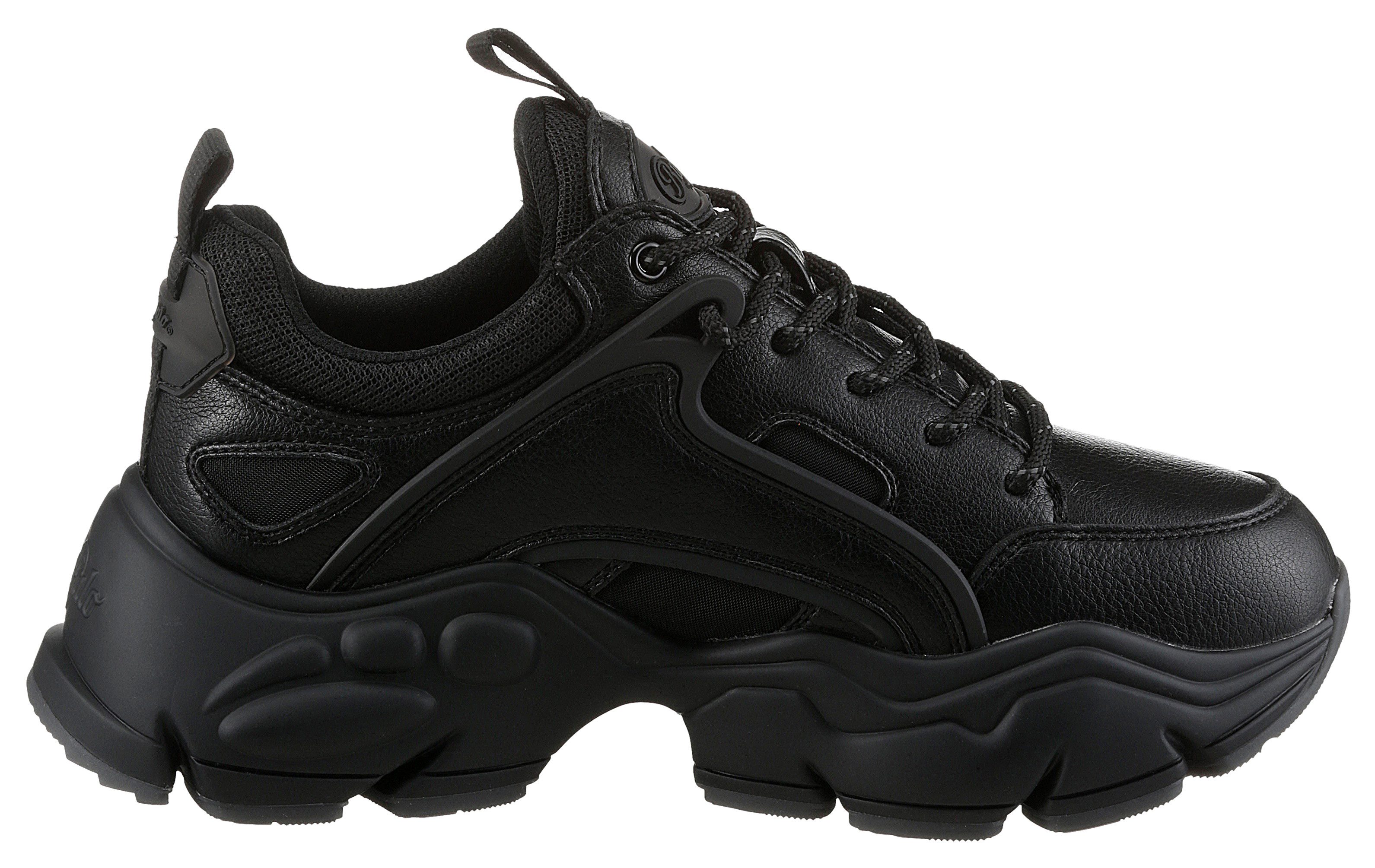 Buffalo Plateausneakers BINARY lage schoen, veterschoen, chunky sneaker in monochrome uitstraling