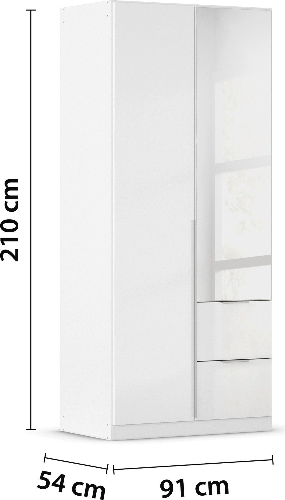 rauch Draaideurkast Kledingkast kast garderobe AGORDO met decor- of hoogglansfront