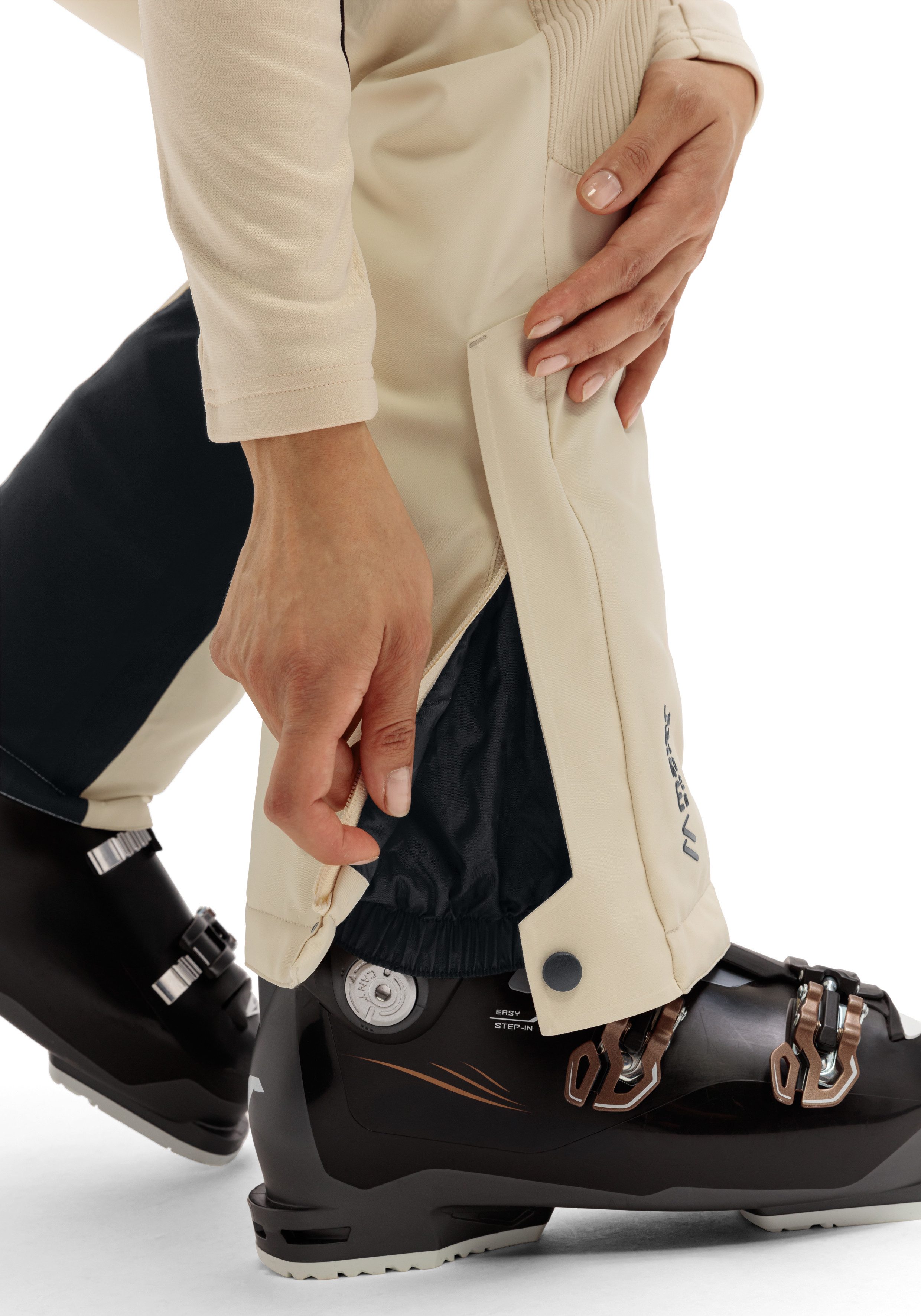 Maier Sports Skibroek Whiteglam Pants W Dames Sneeuwbroek ademend en waterdicht Regular Fit
