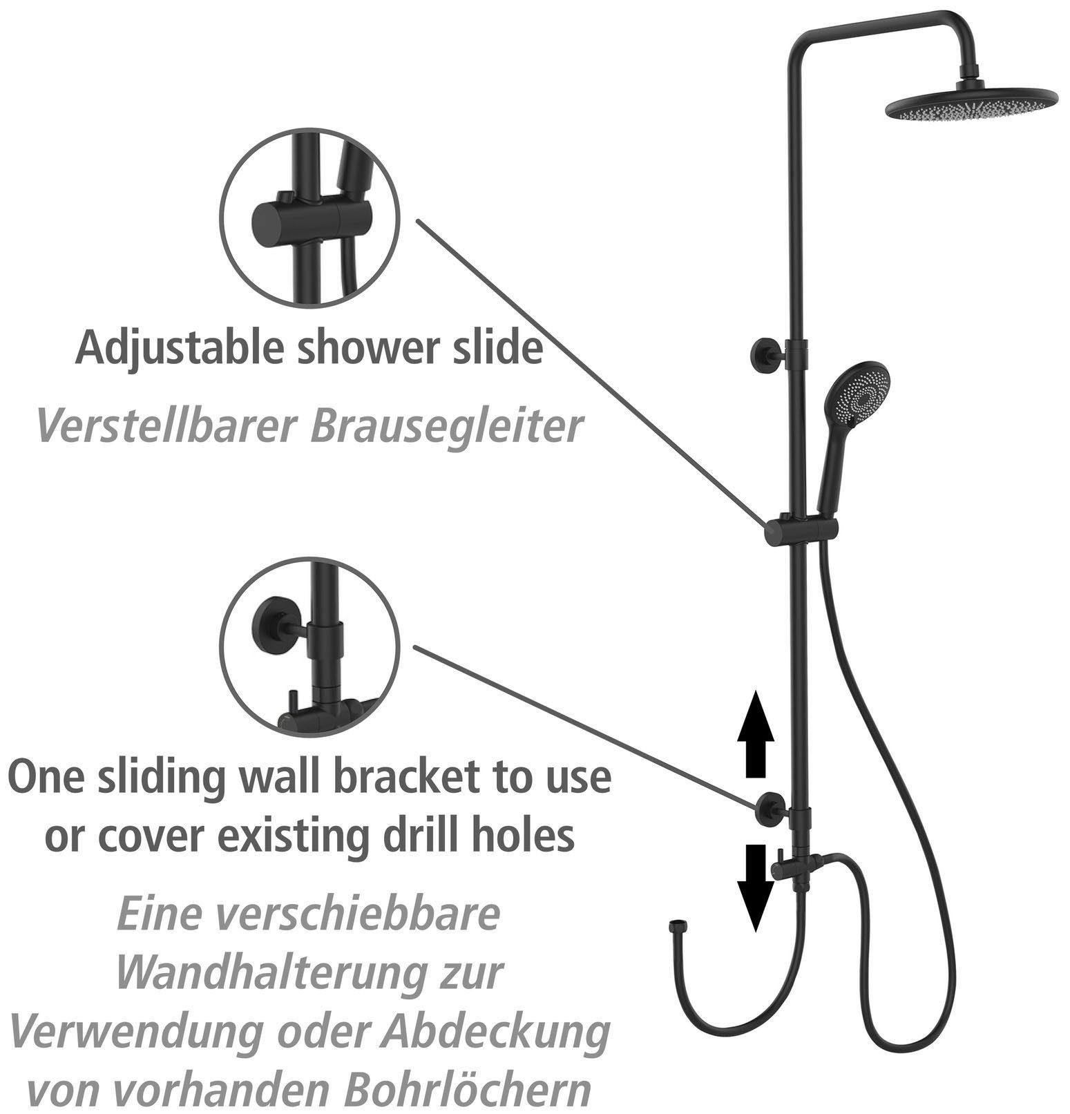 WENKO Douchesysteem Watersaving eenvoudige aansluiting op bestaande kraan of wandbocht