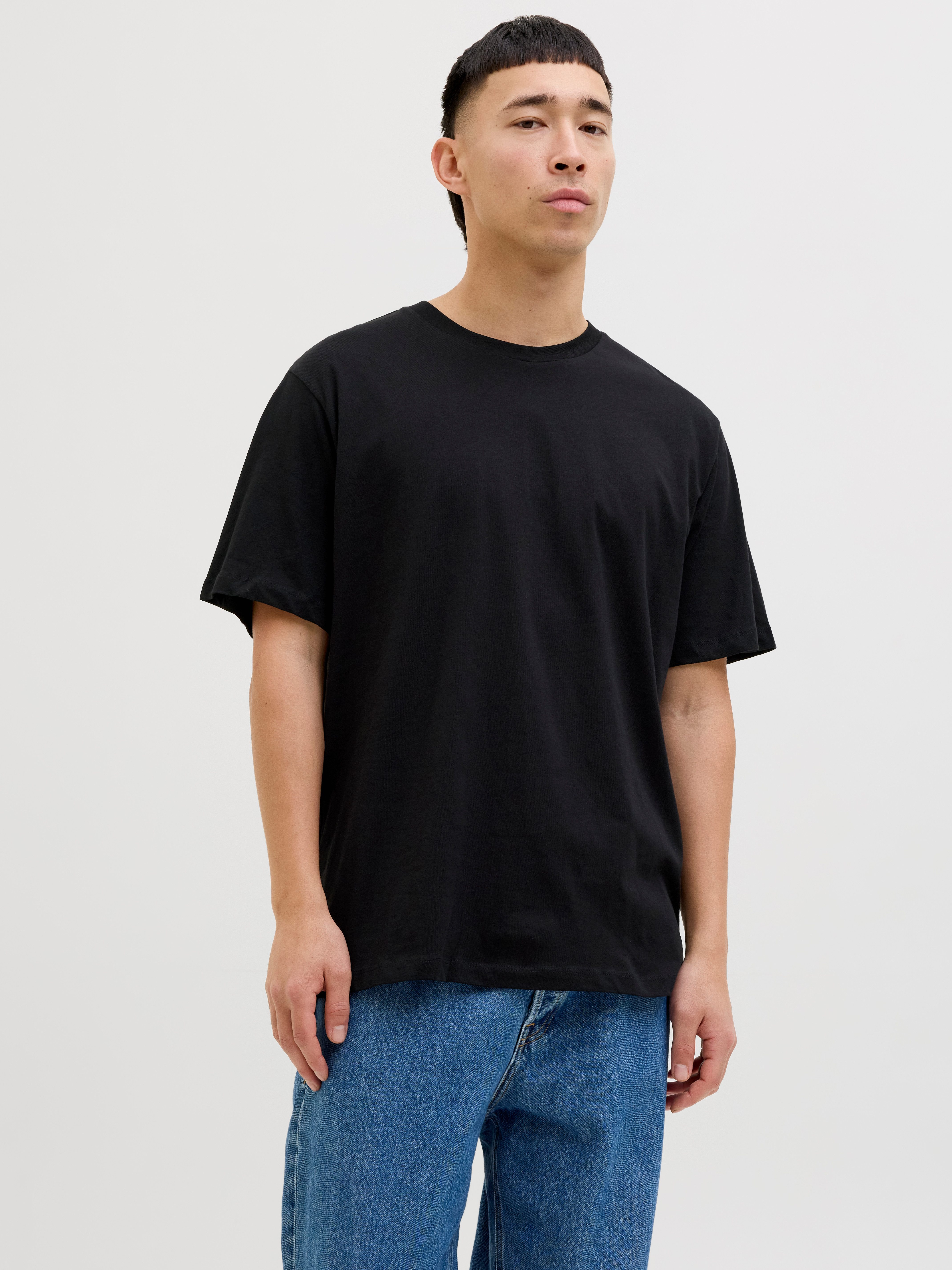 Jack & Jones Shirt met korte mouwen JJHUGO LOOSE TEE SS CREW NECK 3PK MP