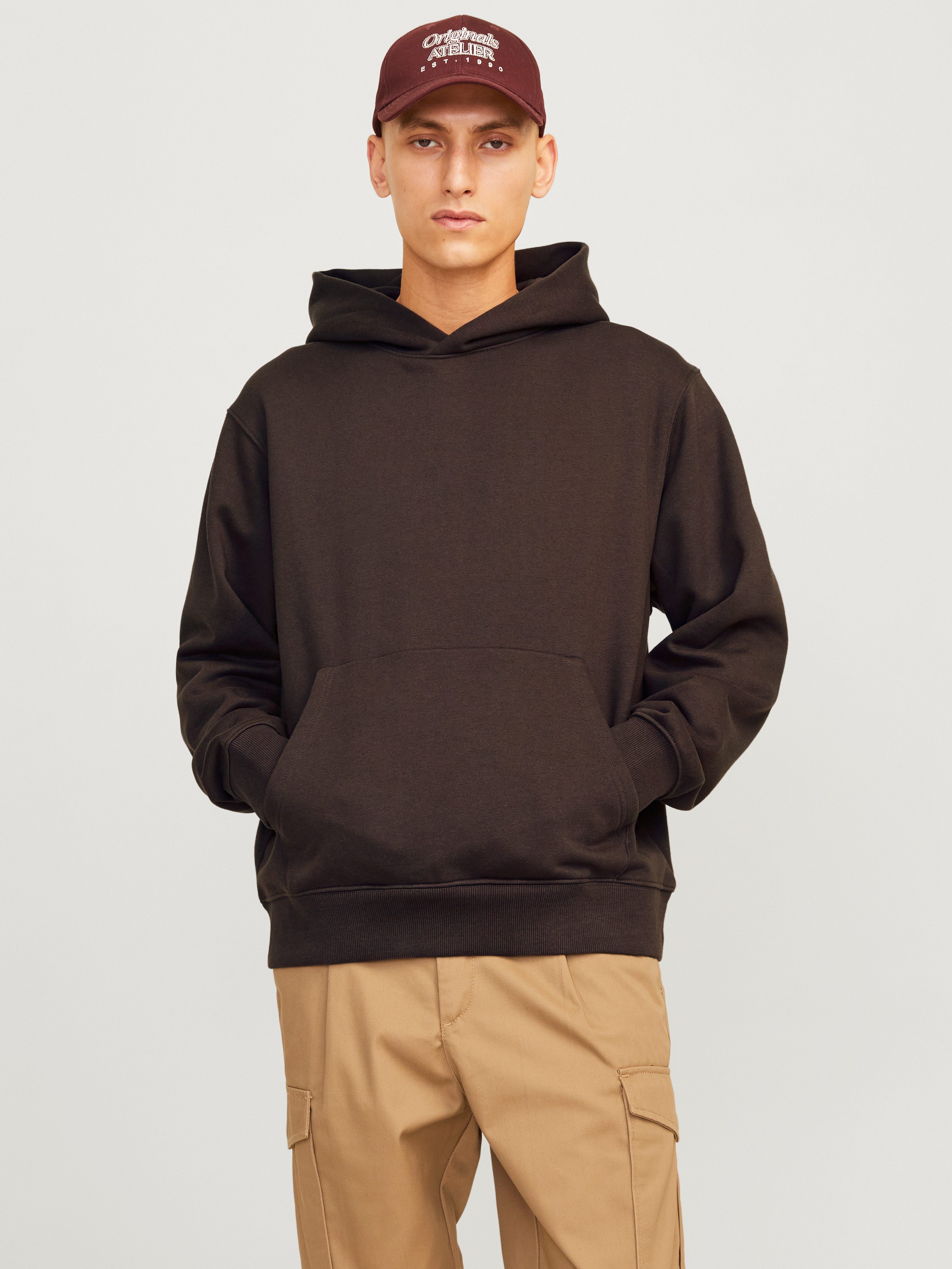 Jack & Jones Hoodie JJEURBAN EDGE SWEAT HOOD NOOS heren hoodies maat XS grijs