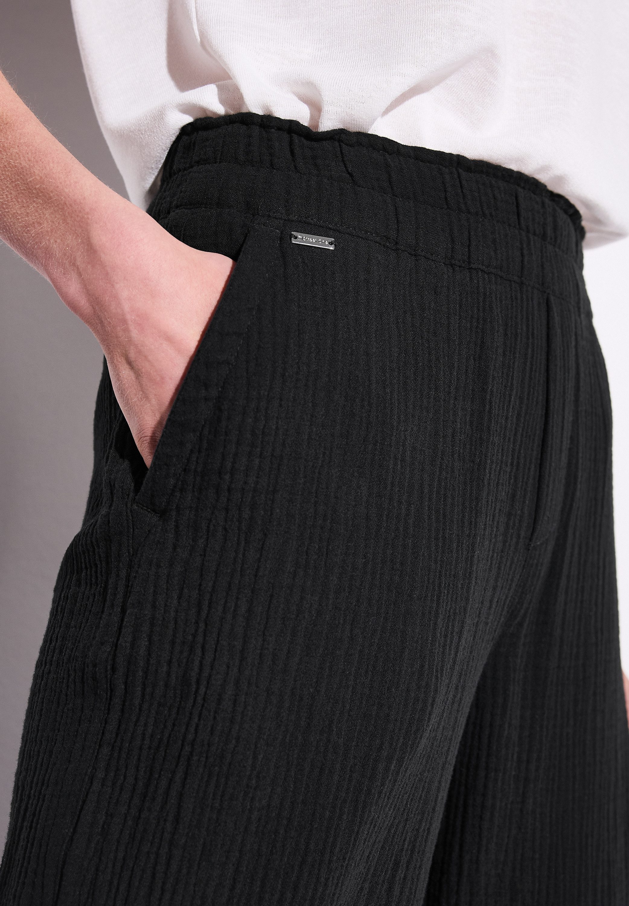 STREET ONE Stoffen broek in structuuroptica