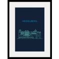 queence wanddecoratie heidelberg sightseeing (1 stuk) blauw