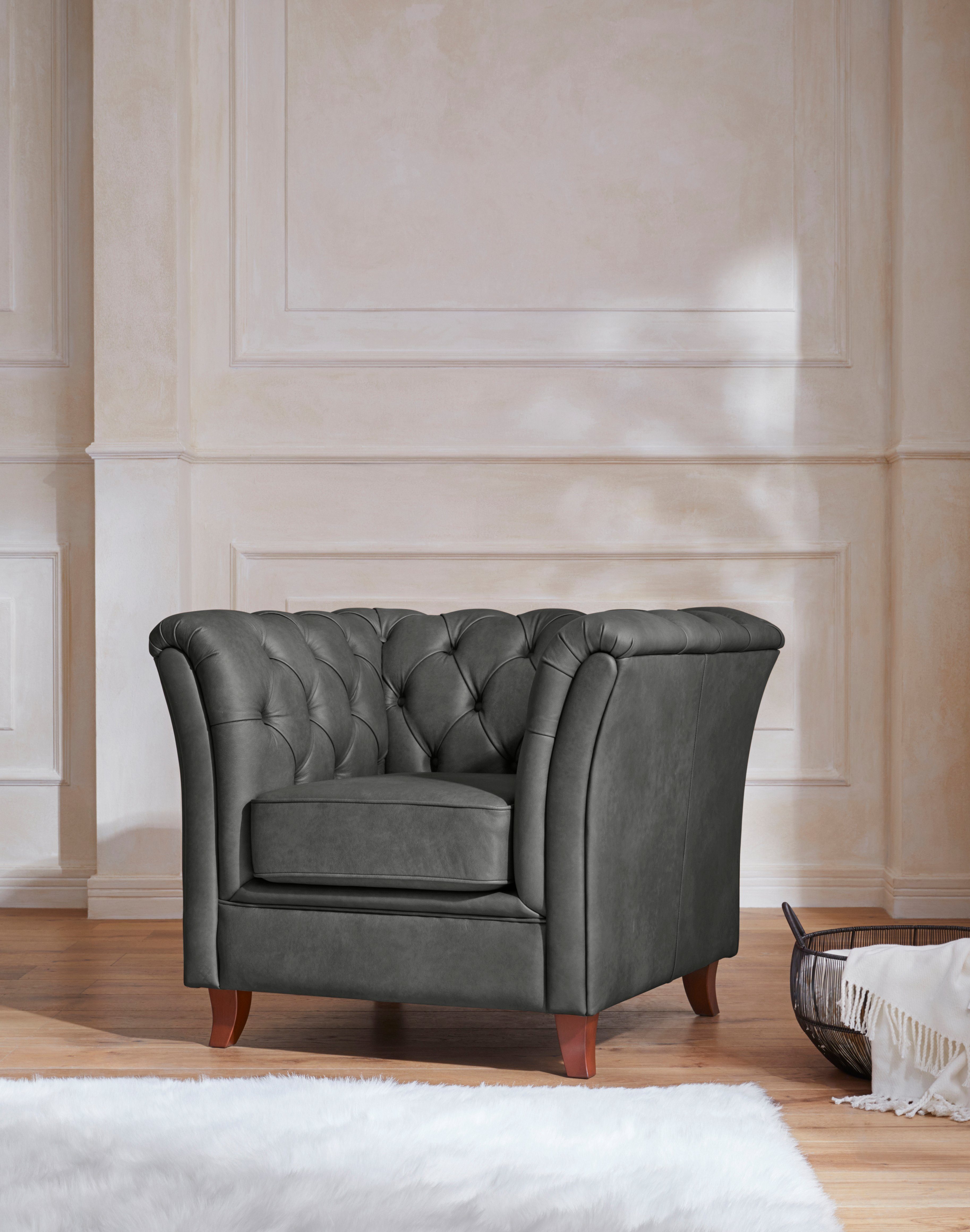 Guido Maria Kretschmer Home&Living Chesterfield-fauteuil Noblessy met echte chesterfield-capitonnage