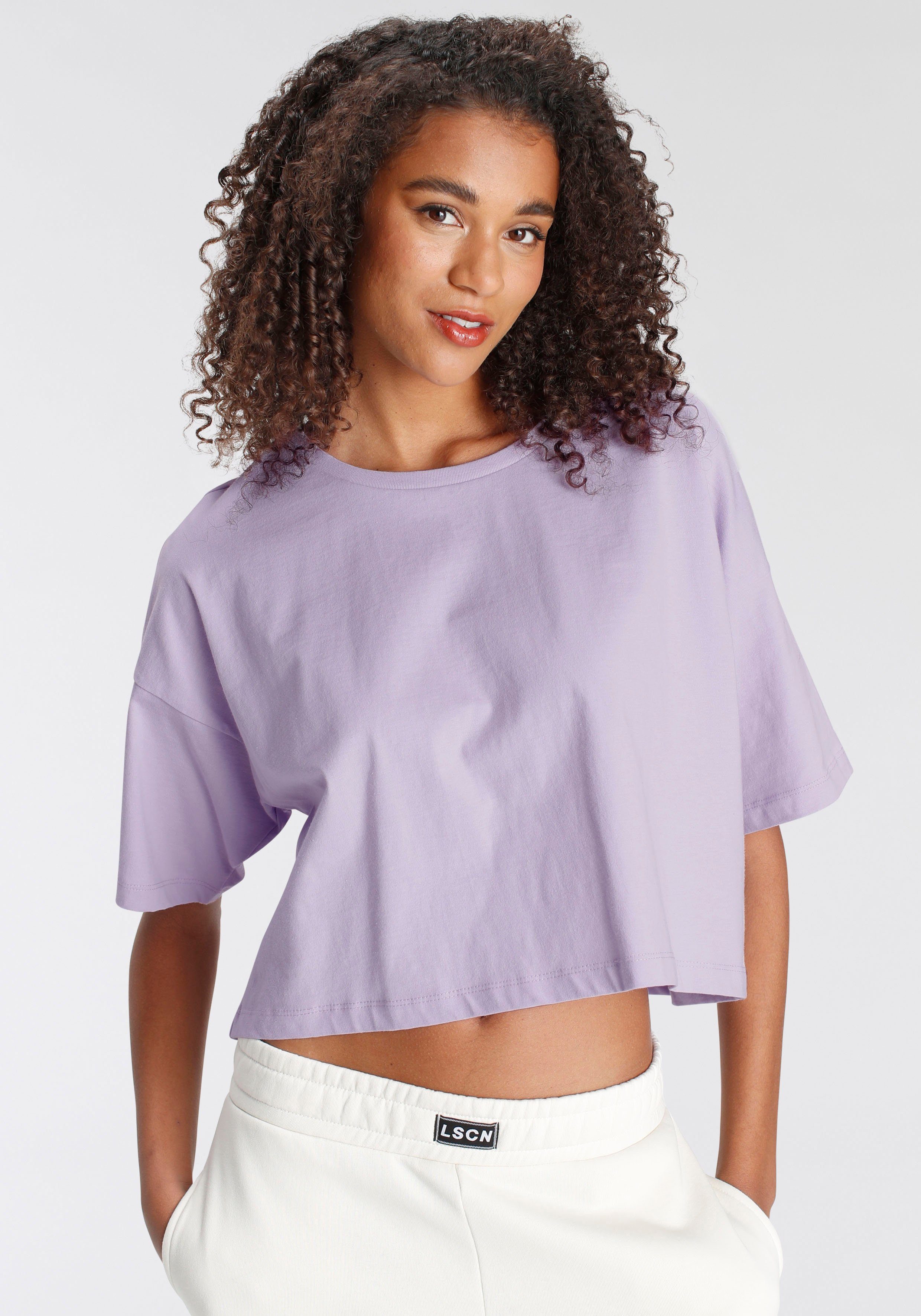 Lascana Oversized shirt met tekst op de rug