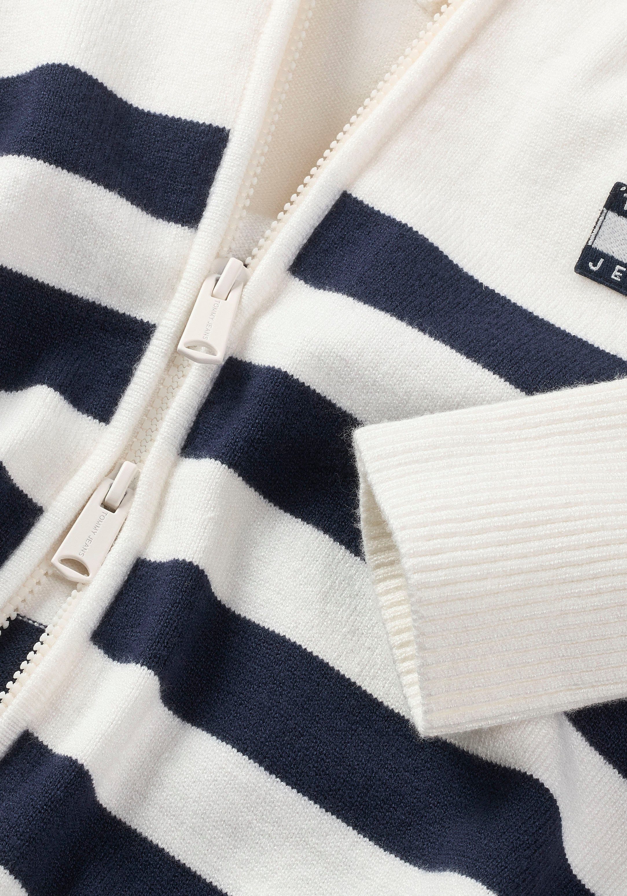 TOMMY JEANS Sweatvest TJW STRIPE ZIP THRU BADGE HOOD