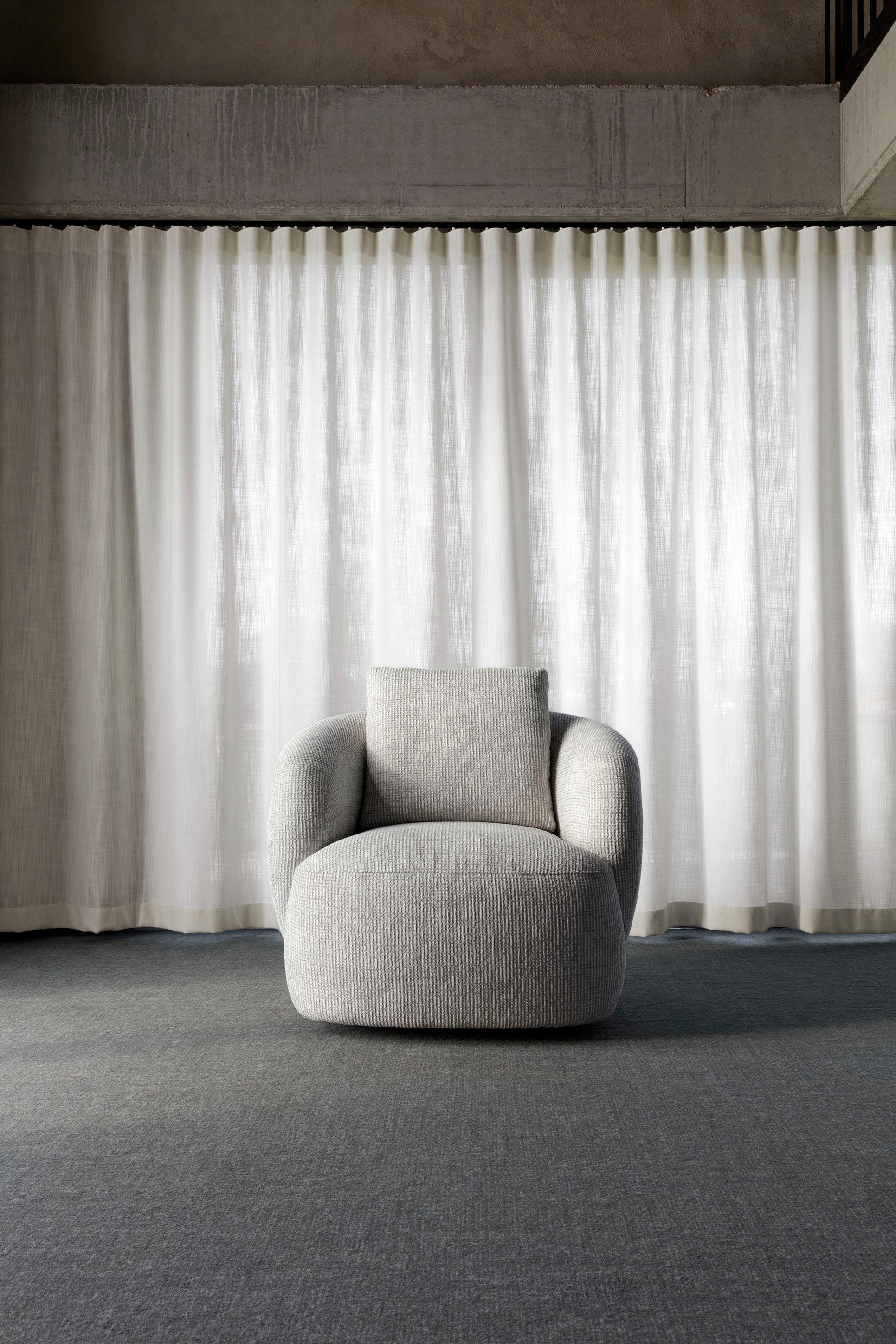 FLEXLUX Fauteuil Torino, rond, draaibaar, eenpersoonsbank, fauteuil, Modern, organisch fauteuilontwerp, koudschuim, golfvering