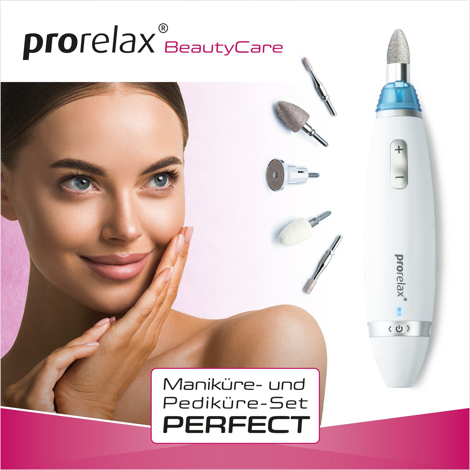 prorelax Manicure-/pedicureset 41540 Perfect 5 opzetstukken, met opbergtas