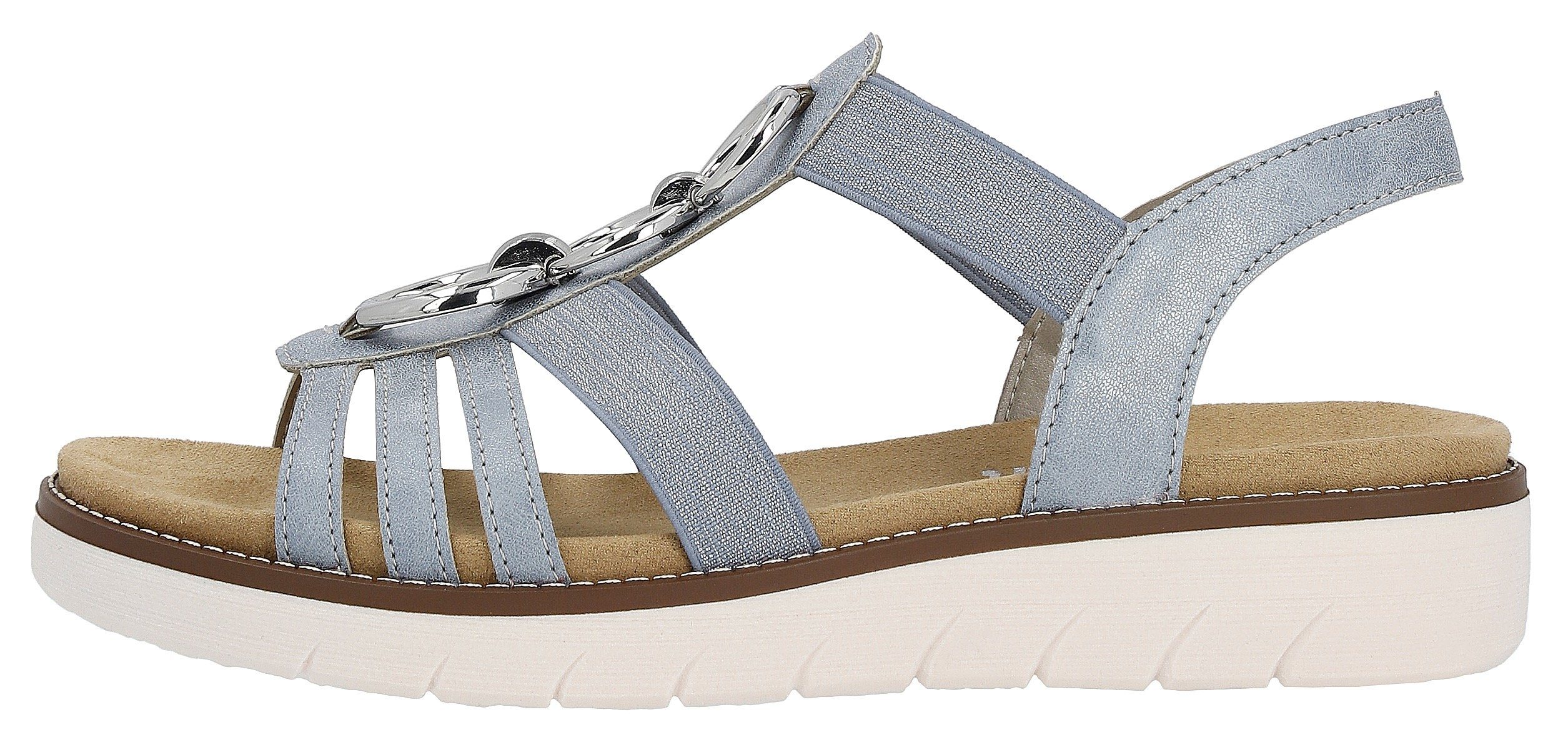 Remonte Sandalen zomerschoen, sandaal, sleehak, met praktische elastieken