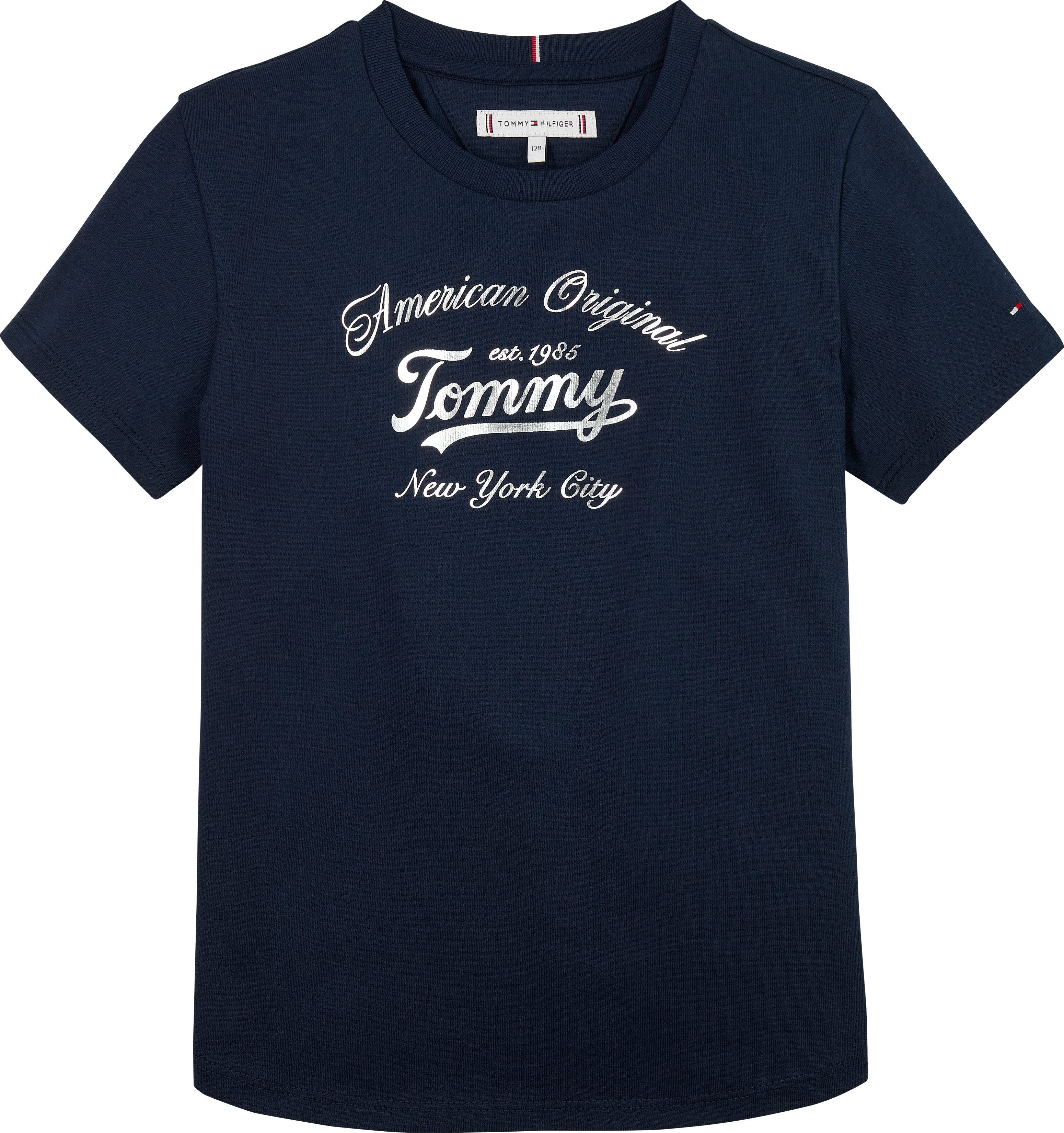 Tommy Hilfiger T-shirt TOMMY SCRIPT TEE SS voor kinderen tot 16 jaar, glanzende print