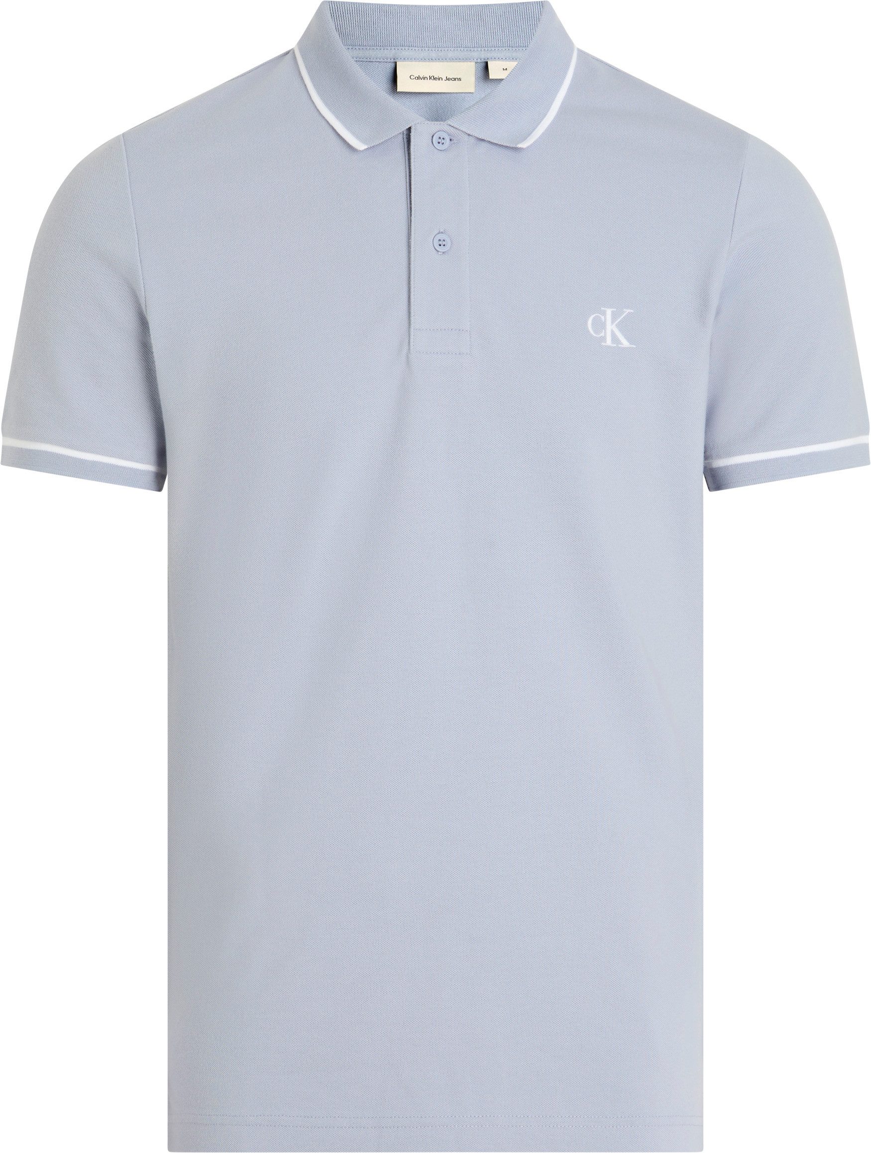 Calvin Klein Poloshirt TIPPING SLIM POLO met streepdetail op de kraag